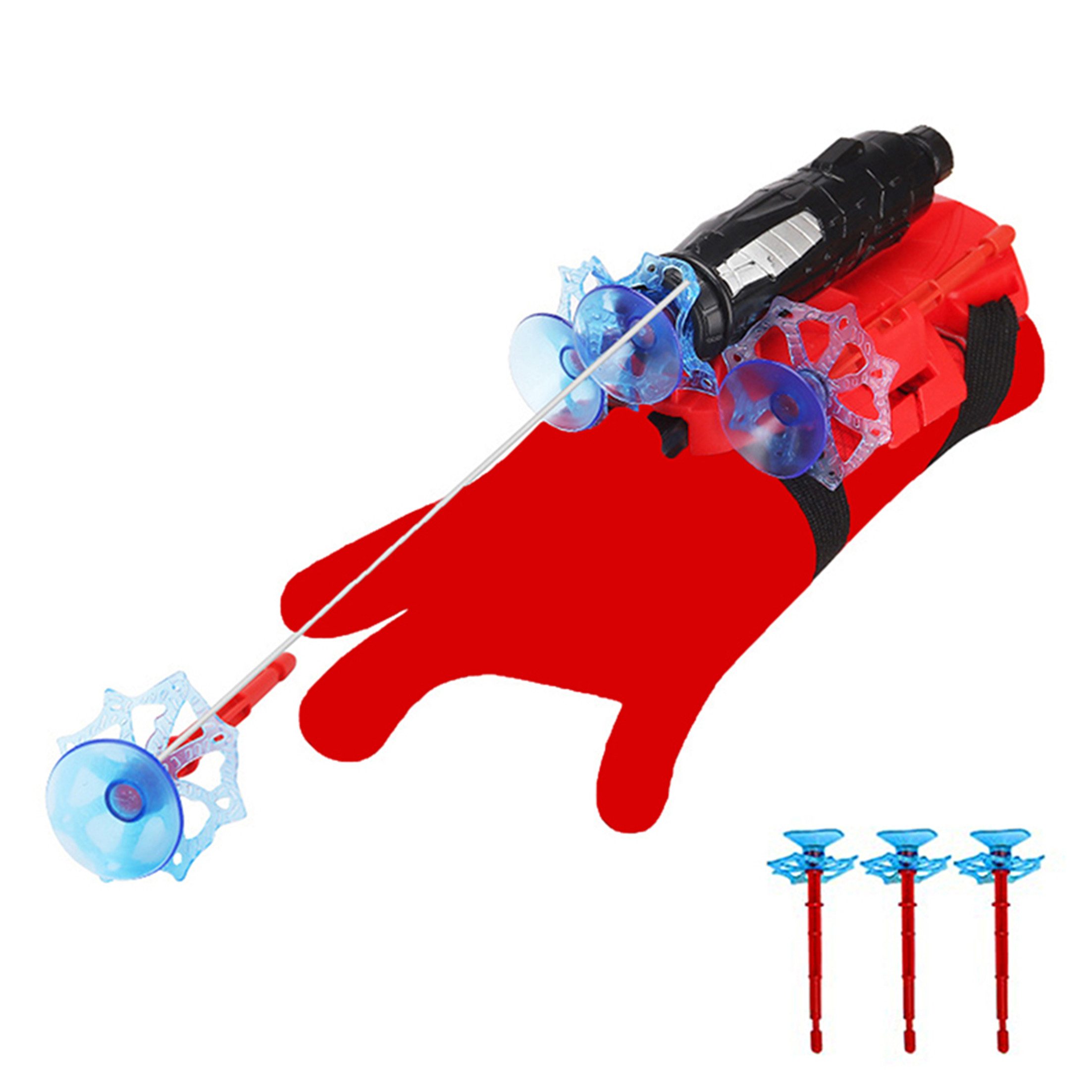 KINSI Blaster Spider-Man-Werfer, Mit 3 Spinnennetz Darts, Spielzeug für draußen