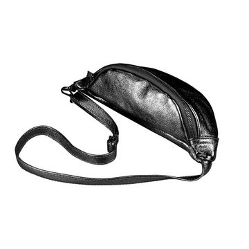 ITALYSHOP24 Schultertasche Made in Italy Damen Leder Gürteltasche Hüfttasche CrossBody Brusttasche Bodybag, als Schultertasche, CrossOver, Umhängetasche tragbar