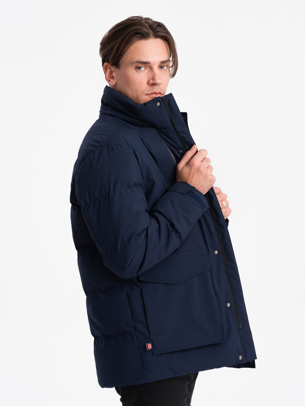 OMBRE Winterjacke Herren-Winterjacke mit abnehmbarer Kapuze günstig online kaufen