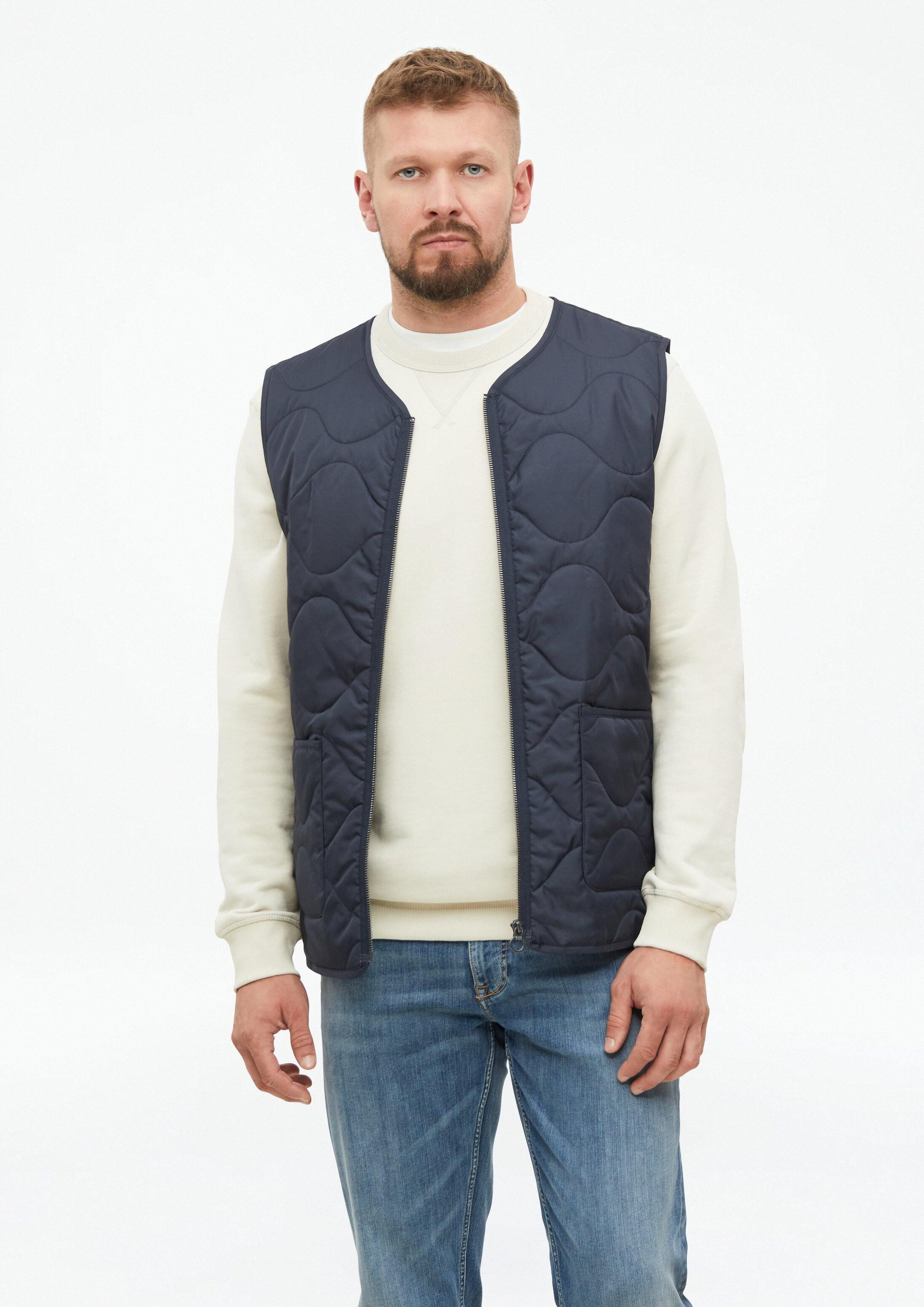 s.Oliver Outdoorjacke Outdoor-Weste Leichte Steppweste mit aufgesetzten Taschen