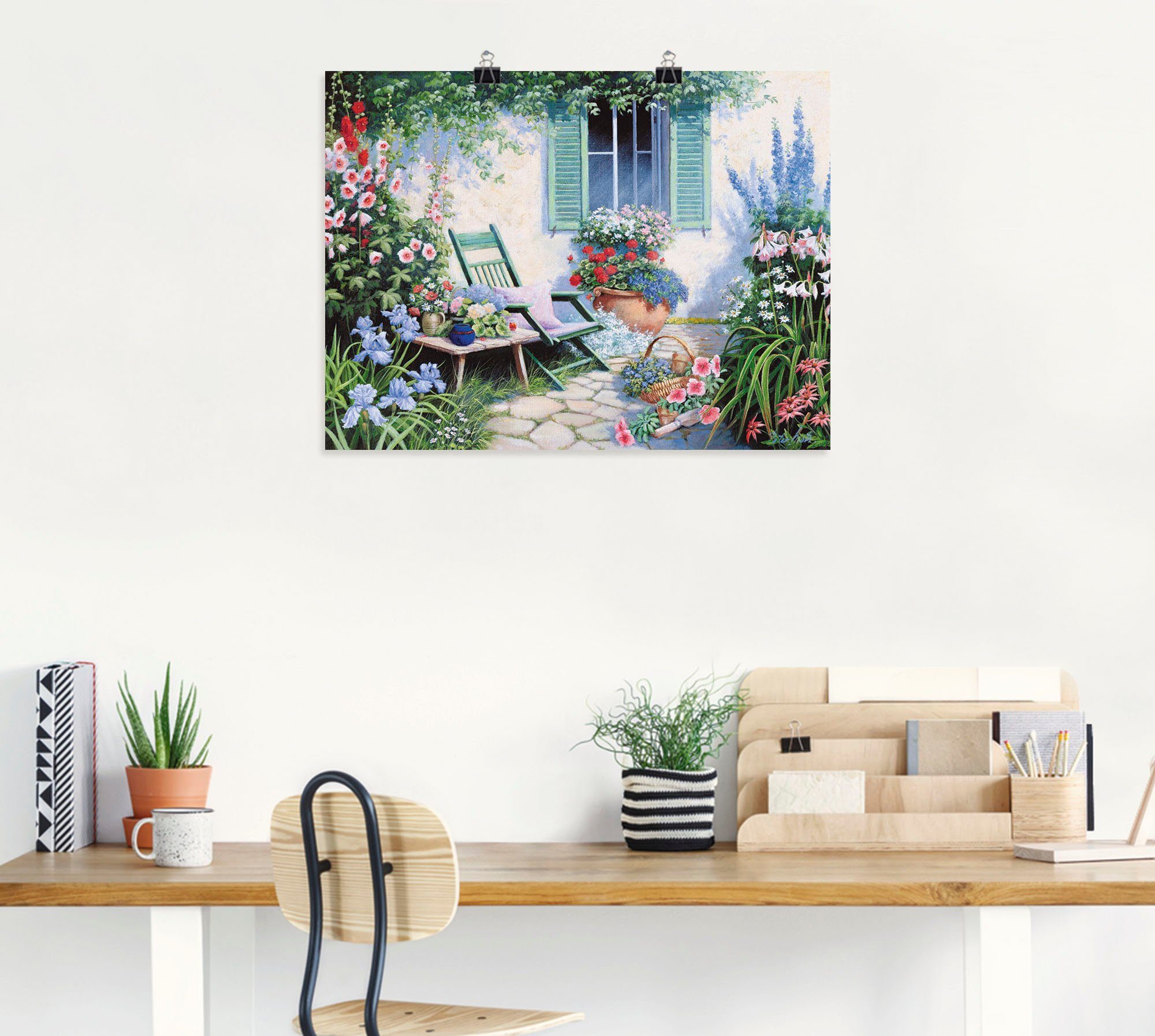 Artland Wandbild Ein Wandaufkleber Poster schöner Garten versch. Leinwandbild, Größen oder als in Platz, St), (1