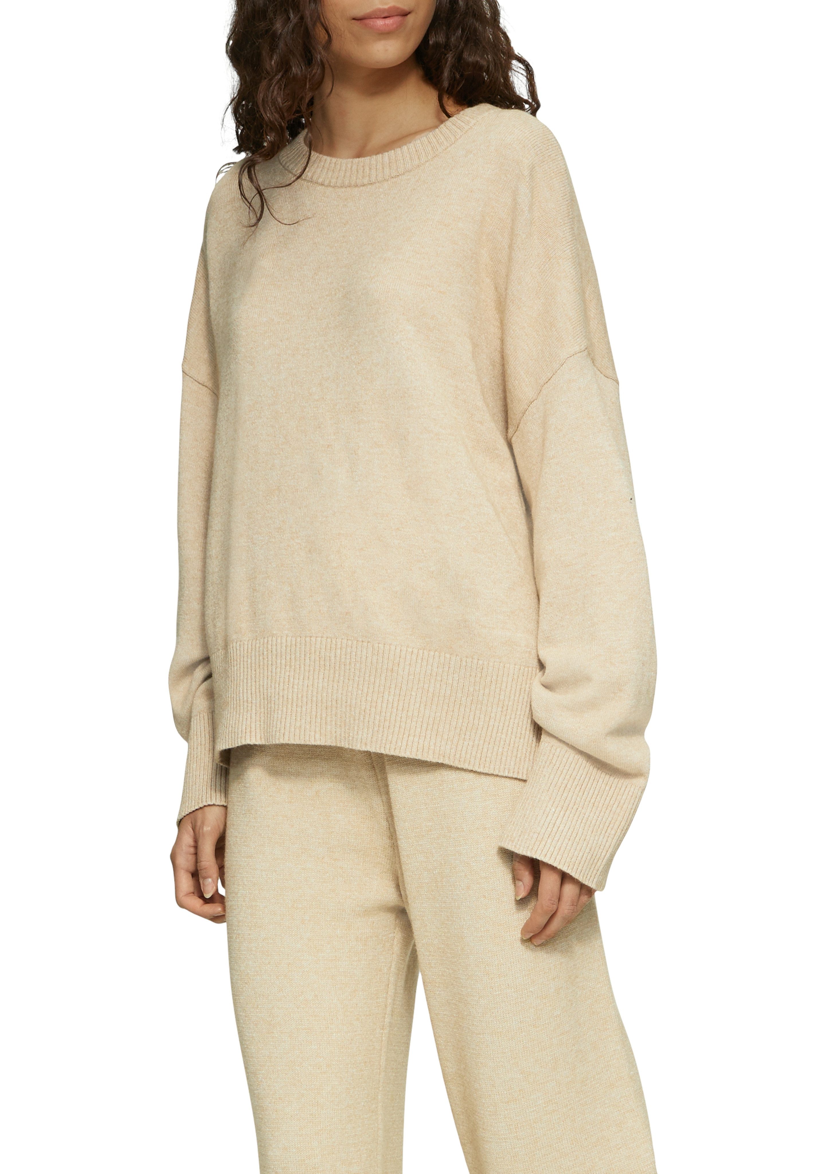 QS Rundhalspullover mit Rippbündchen günstig online kaufen