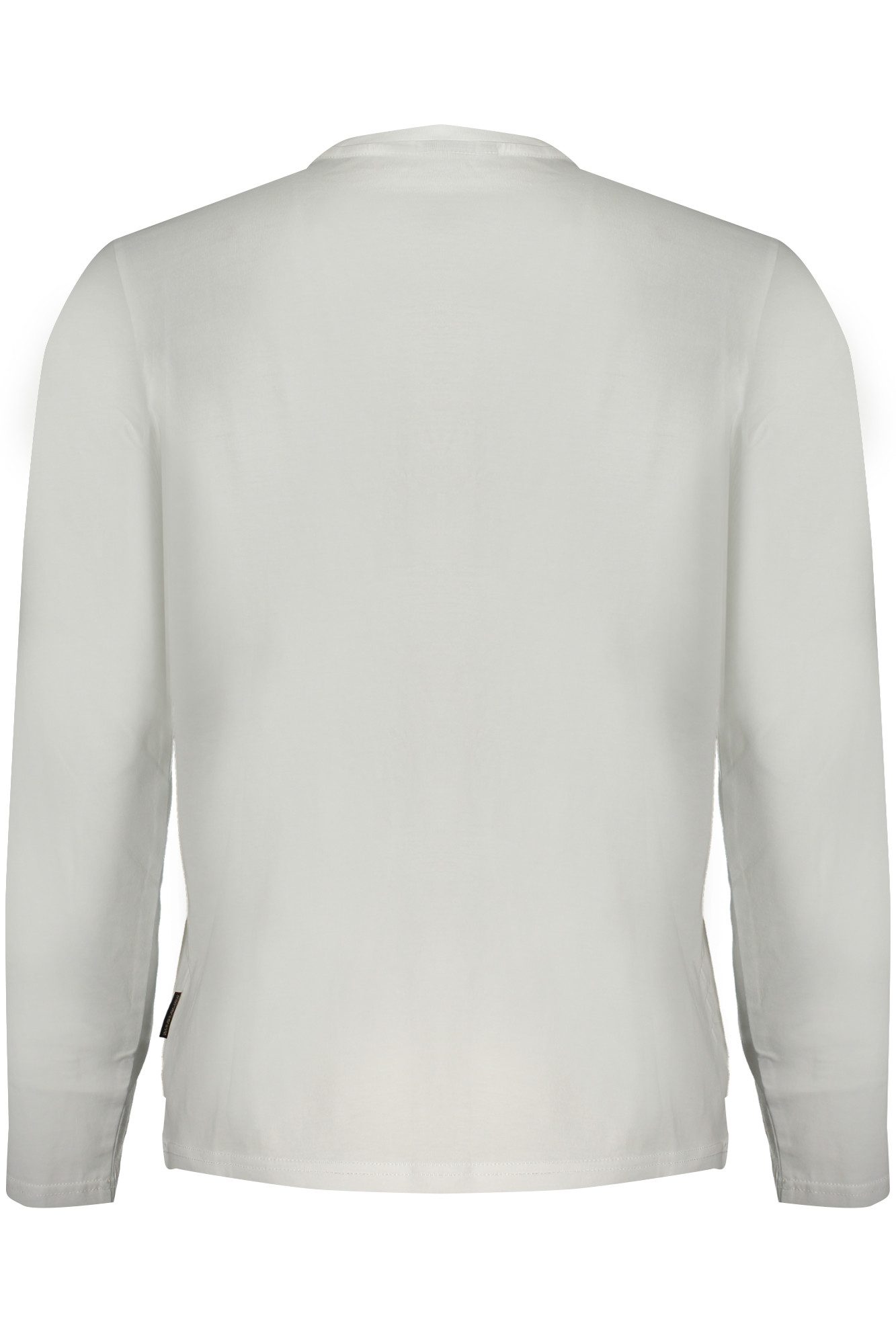 Napapijri T-Shirt Weißes Herren Langarmshirt mit Rundhals und