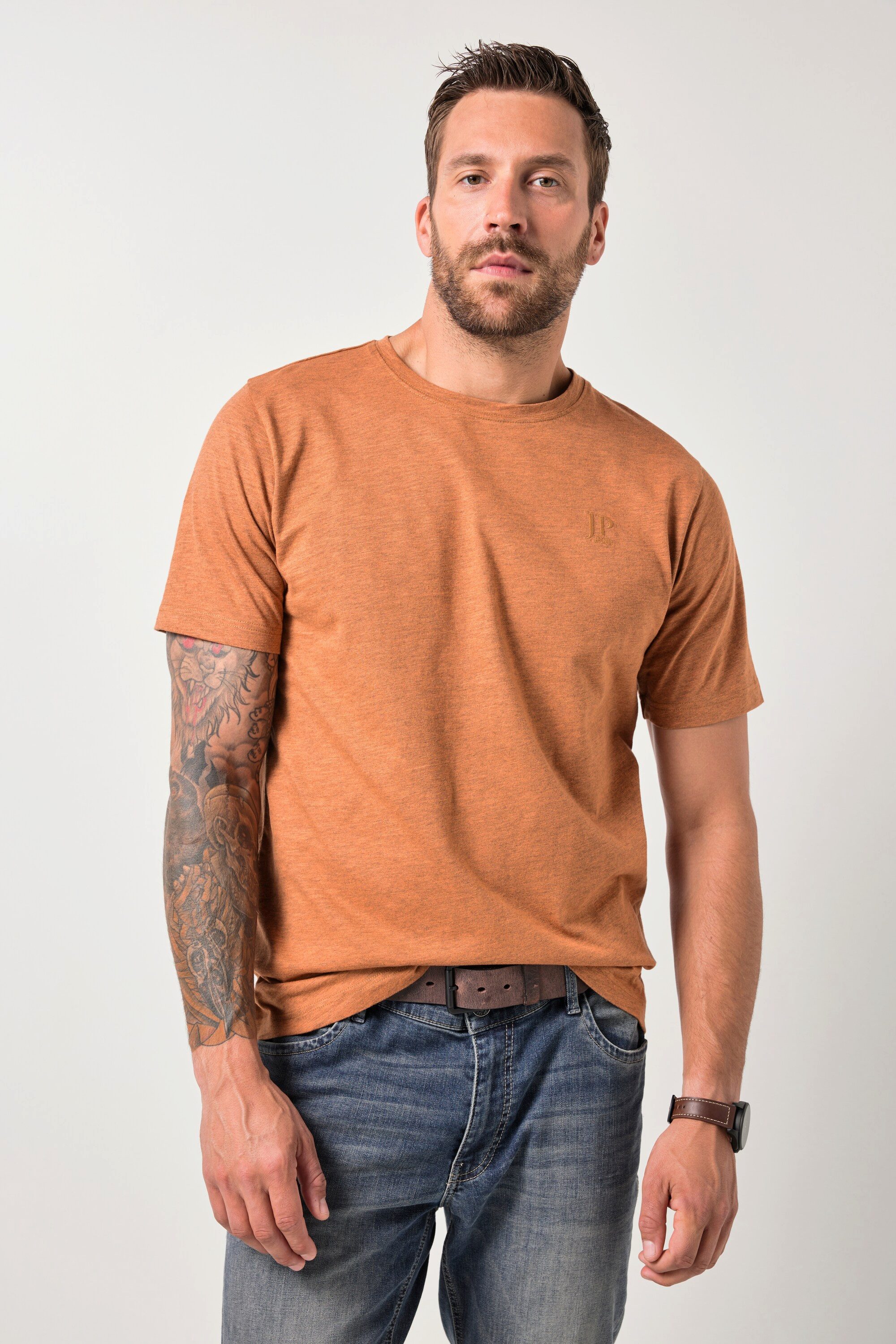 T-Shirt T-Shirt Halbarm Melange-Jersey