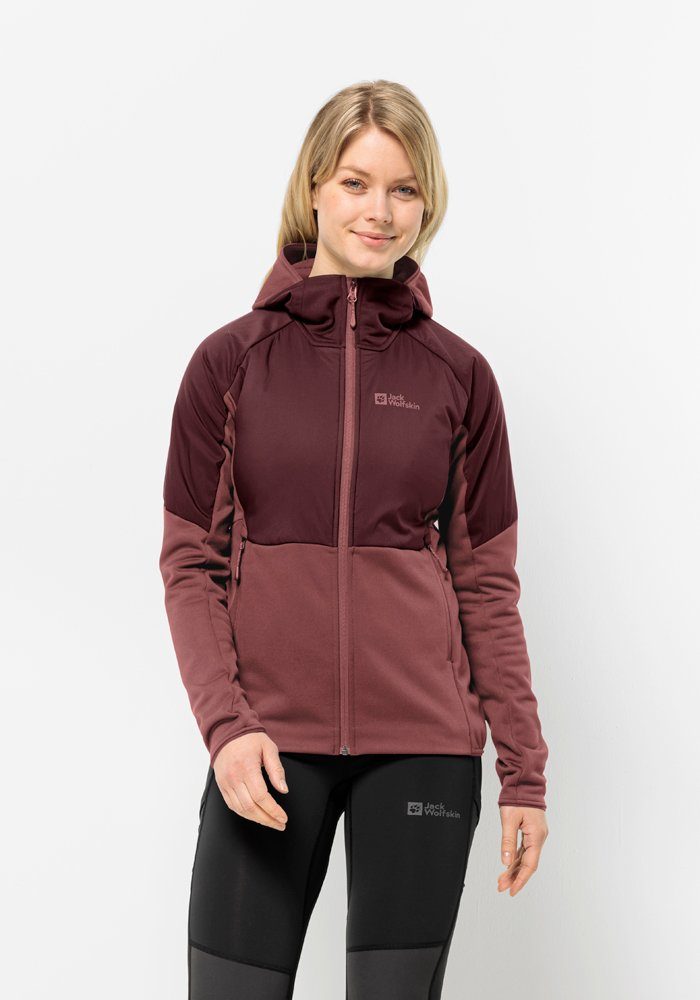 Jack Wolfskin Kapuzenfleecejacke ALPGRAT PRO INS FZ W apple-butter