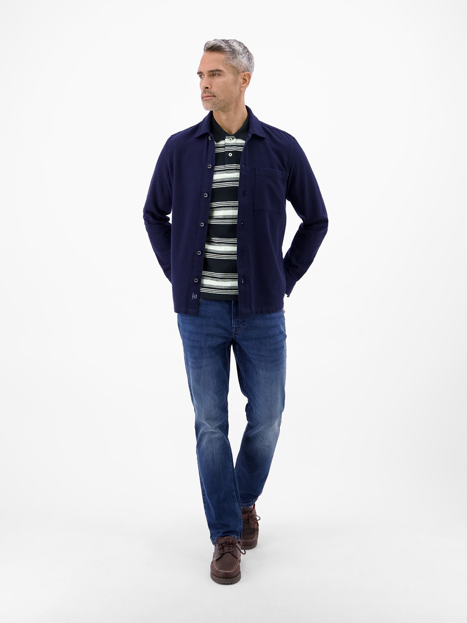 LERROS Poloshirt Gestreiftes Poloshirt aus 100% Baumwolle – Bild 4 von 5