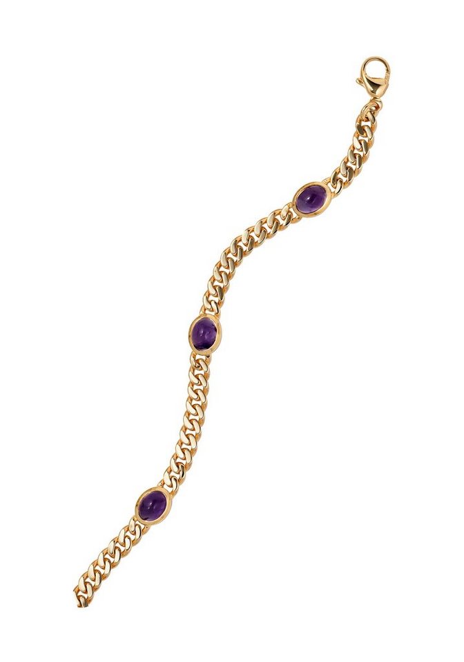 JOBO Goldarmband Armband mit Amethyst, 5... JOBO Goldarmband Armband mit Amethyst, 5...