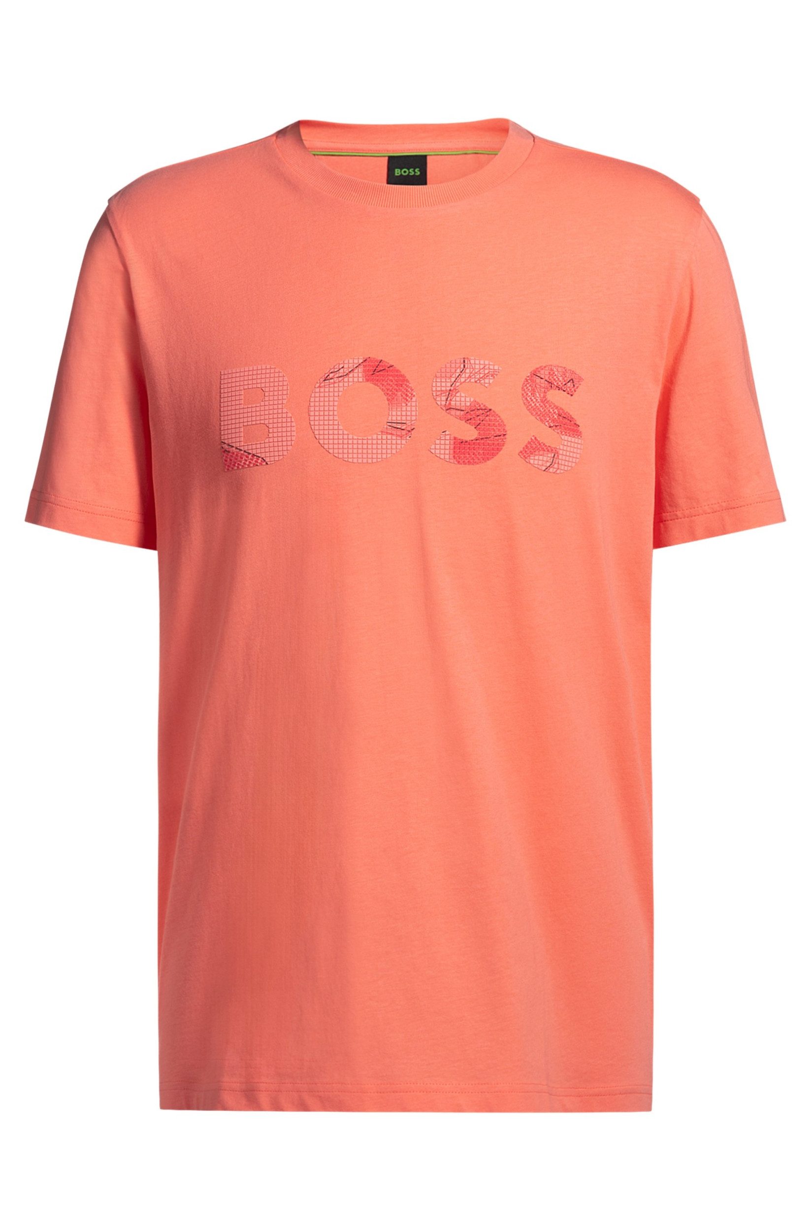 BOSS GREEN Kurzarmshirt Tee Logo Glamping 10269604 01