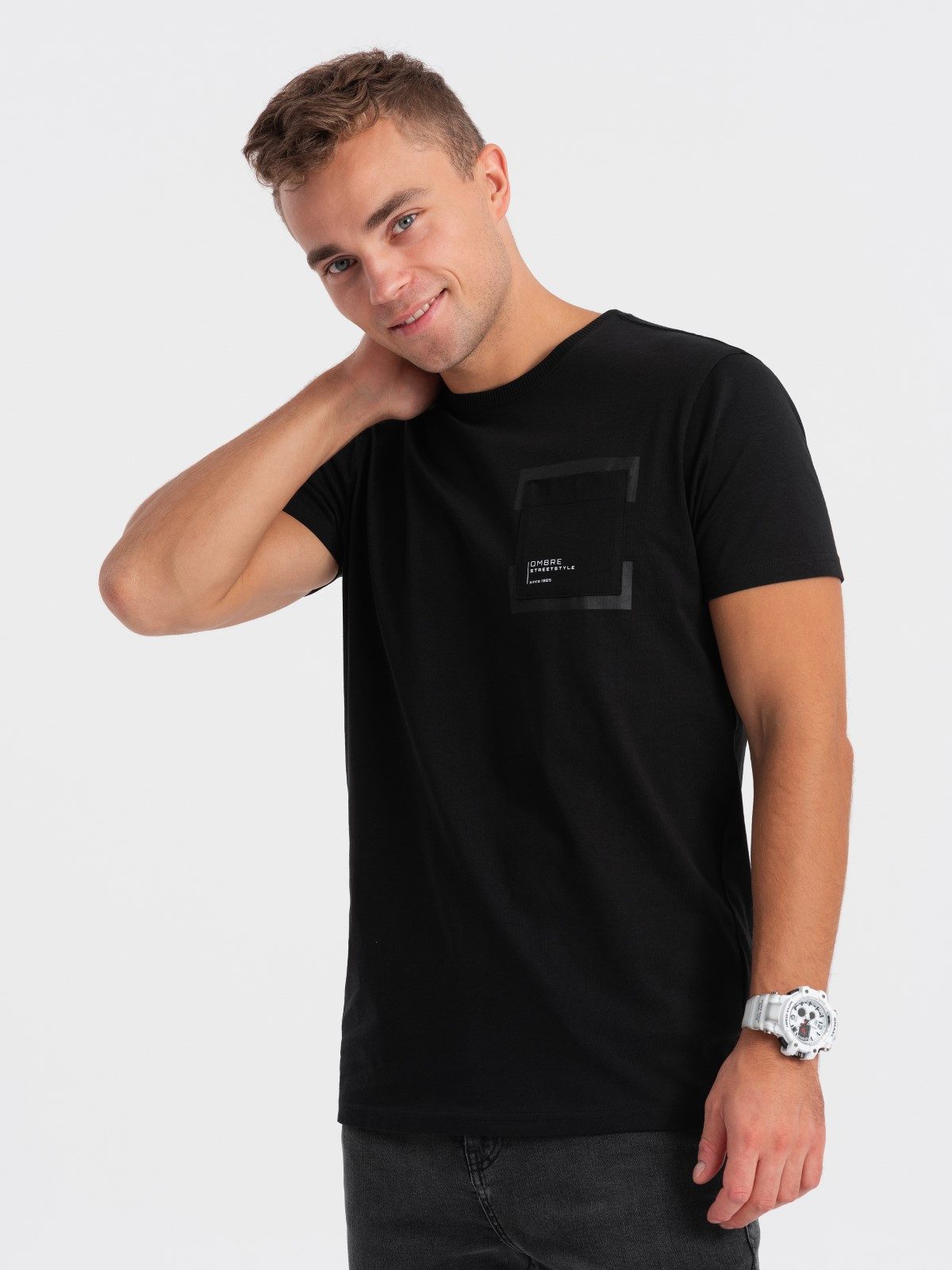 OMBRE T-Shirt Herren-T-Shirt aus Baumwolle mit günstig online kaufen