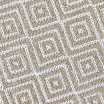 Outdoorteppich Stilvoller Outdoor-Teppich mit klassischem Rautenmuster in beige, Carpetia, rechteckig