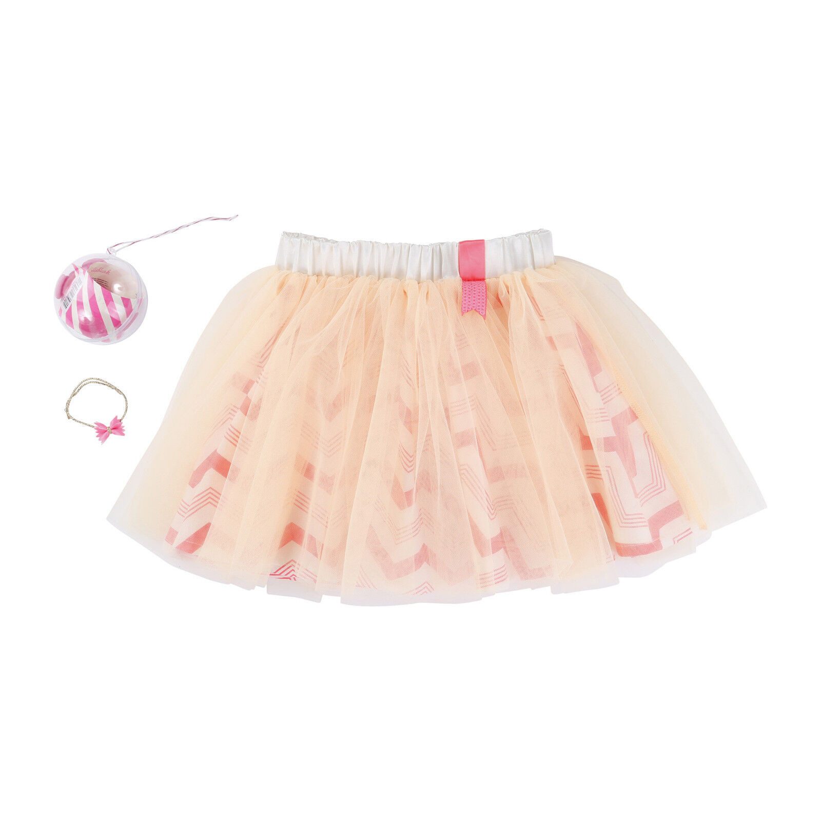 Tüllrock Billieblush Tüll Rock lachs rosa Streifen