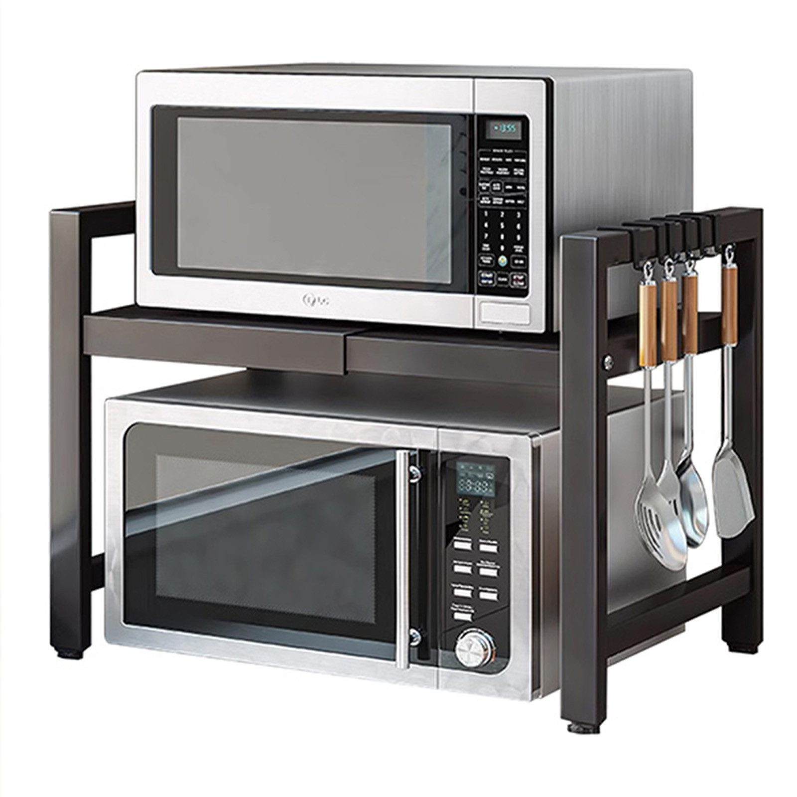 REDOM Küchenregal Mikrowellenregal ausziehbar Ablageregal, 2-Stufiges günstig online kaufen