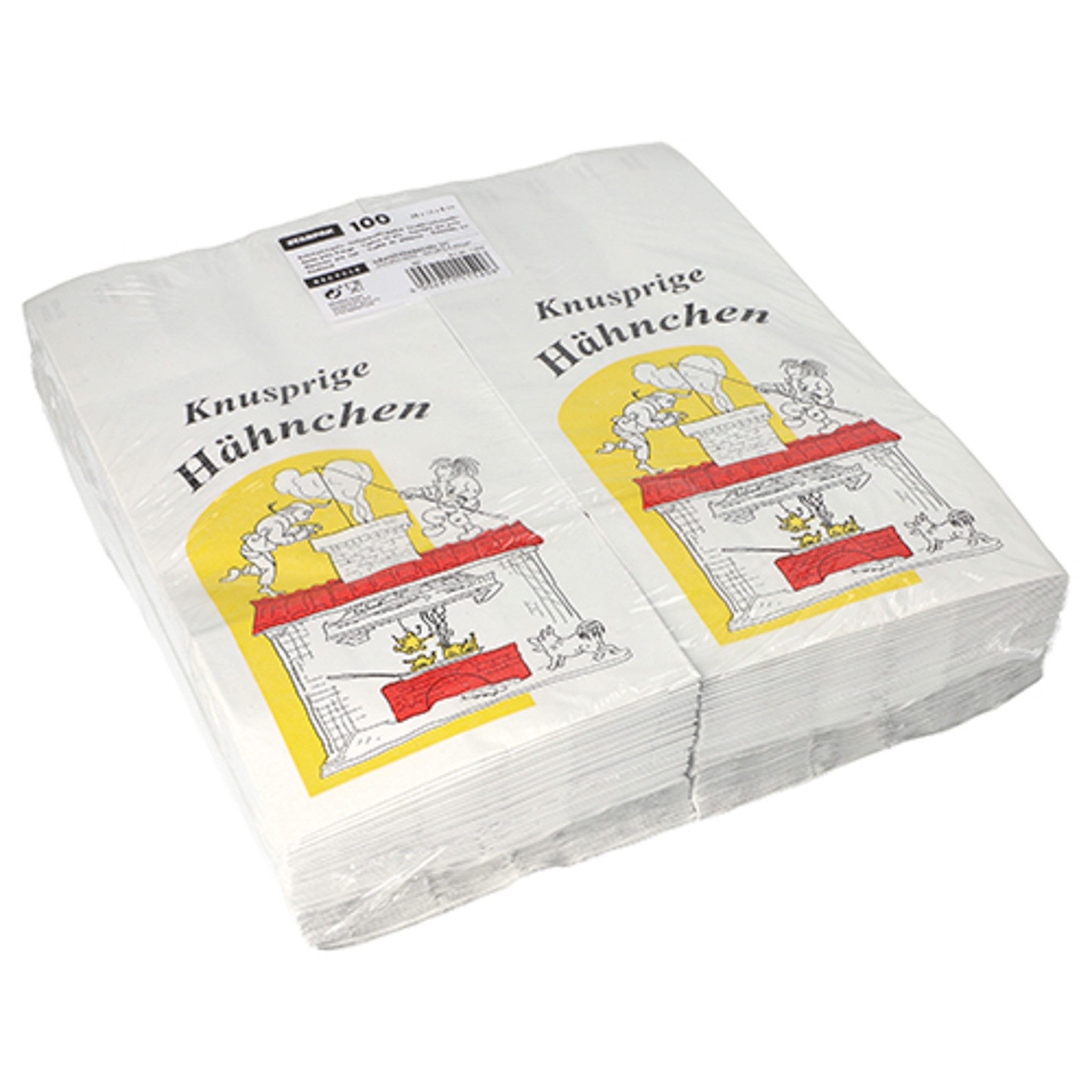 PAPSTAR Aufbewahrungstasche, Hähnchenbeutel Papier 28x13x8cm mit Alu Einlage 100 Stück Weiß