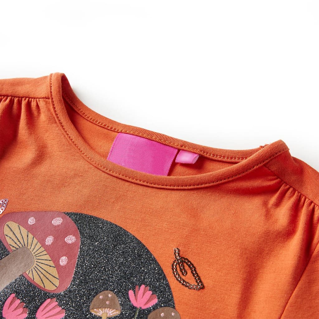vidaXL Langarmshirt Kinder-Langarmshirt Dunkelorange 116