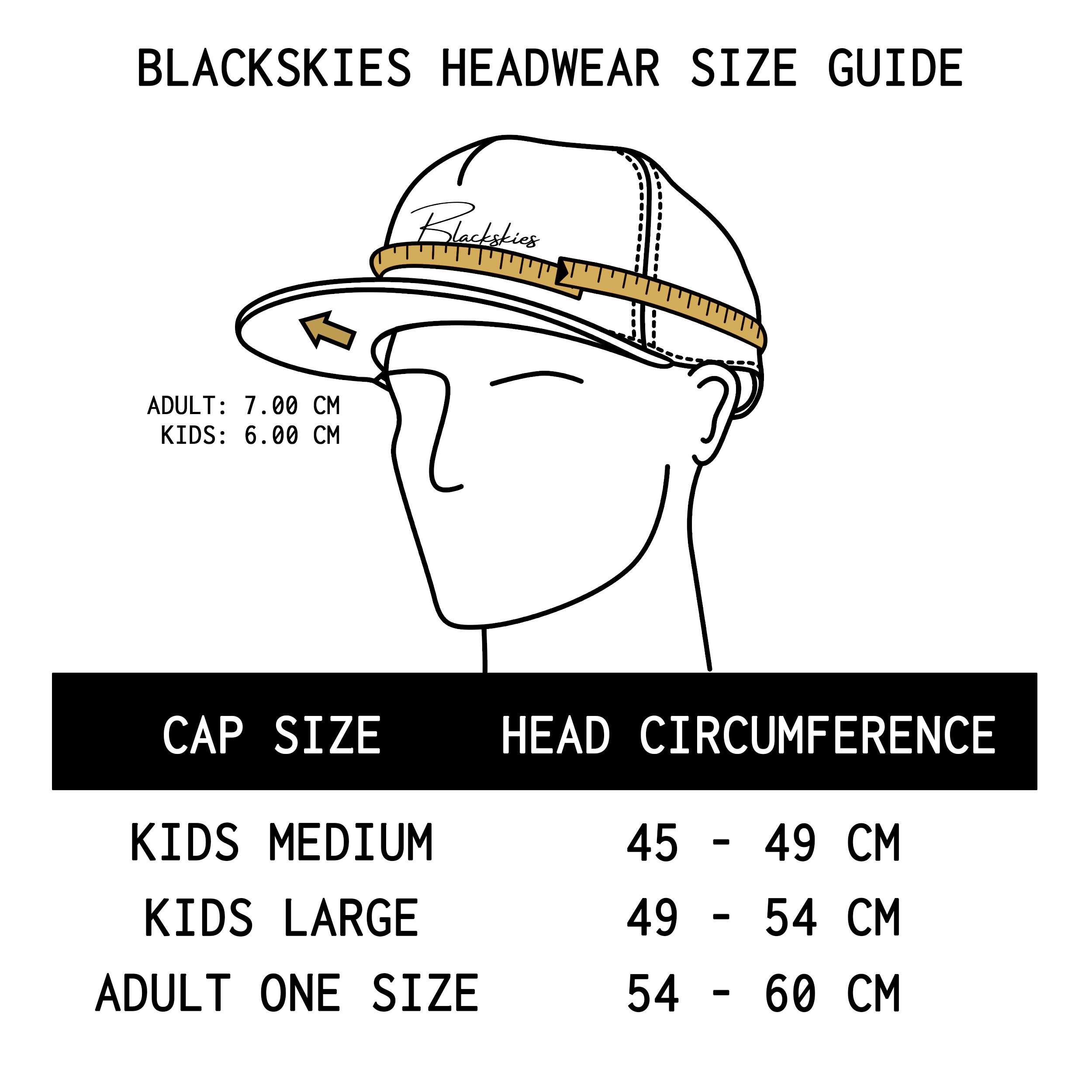 Blackskies Baseball Cap Essentials Snapback Cap 2er Set Eltern-Kind - Schwarz-Braun