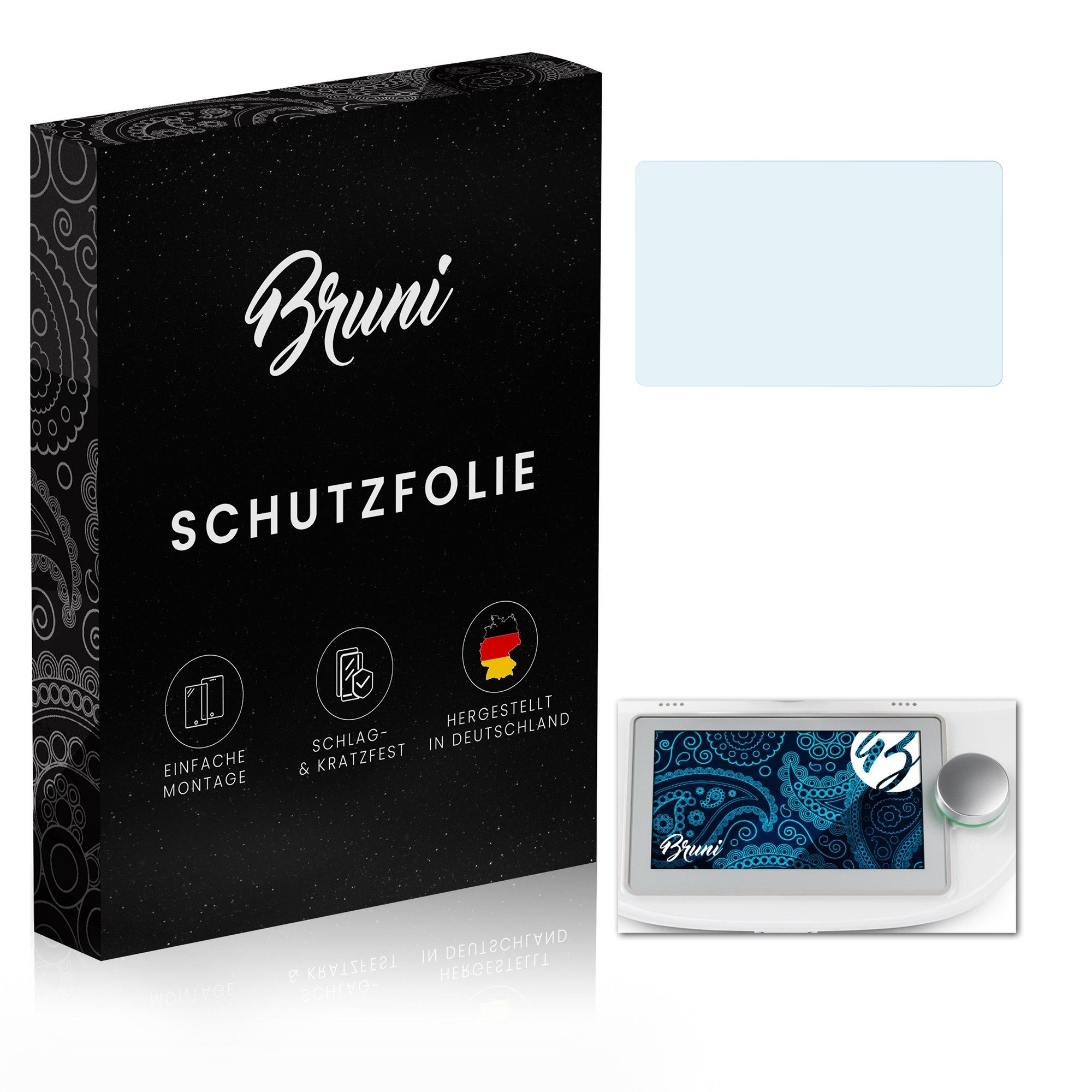 Bruni Schutzfolie Glasklare Displayschutzfolie für Thermomix® TM6®, (2 Folien), praktisch unsichtbar