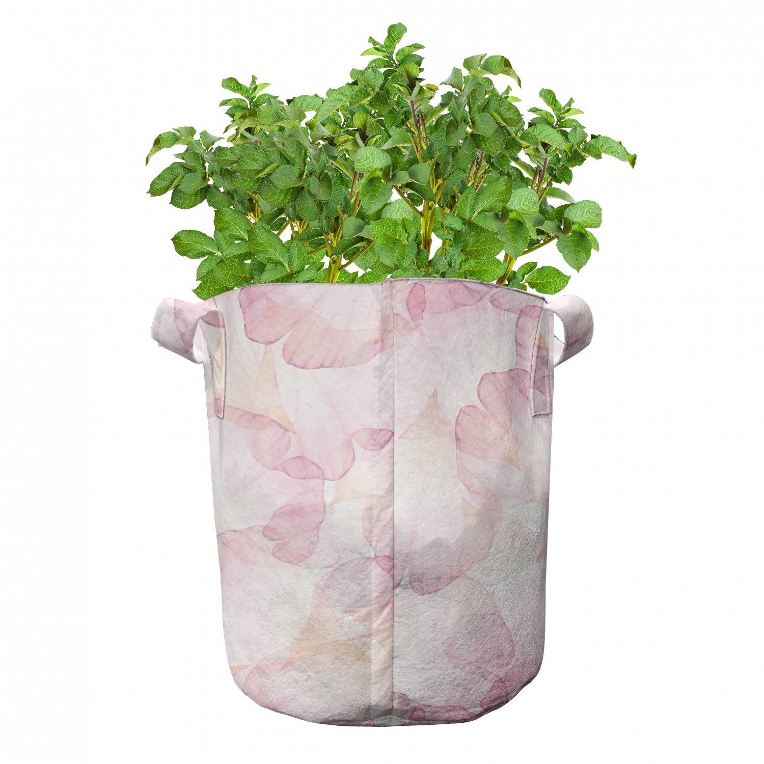 mit Abakuhaus Pastell Pflanzkübel Blassrosa Griffen hochleistungsfähig Blütenblätter für Stofftöpfe Pflanzen,