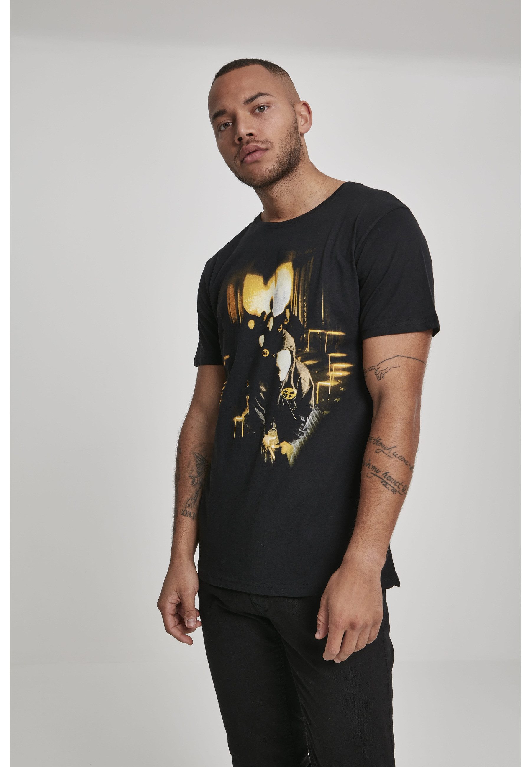 MisterTee T-Shirt MisterTee Herren Wu-Wear Masks Tee (1-tlg)