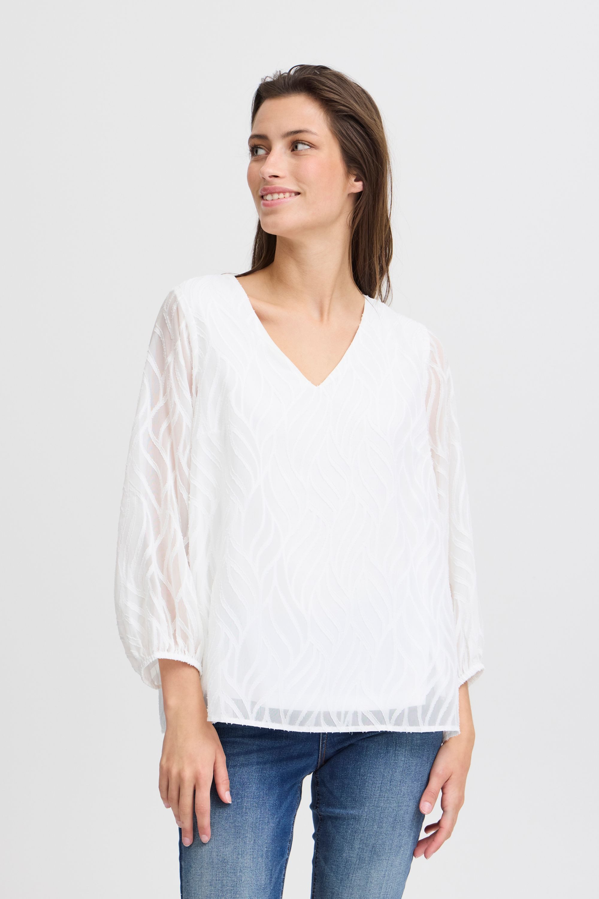 b.young Kurzarmbluse BYFRIKKE VNECK BLOUSE - lässige Bluse