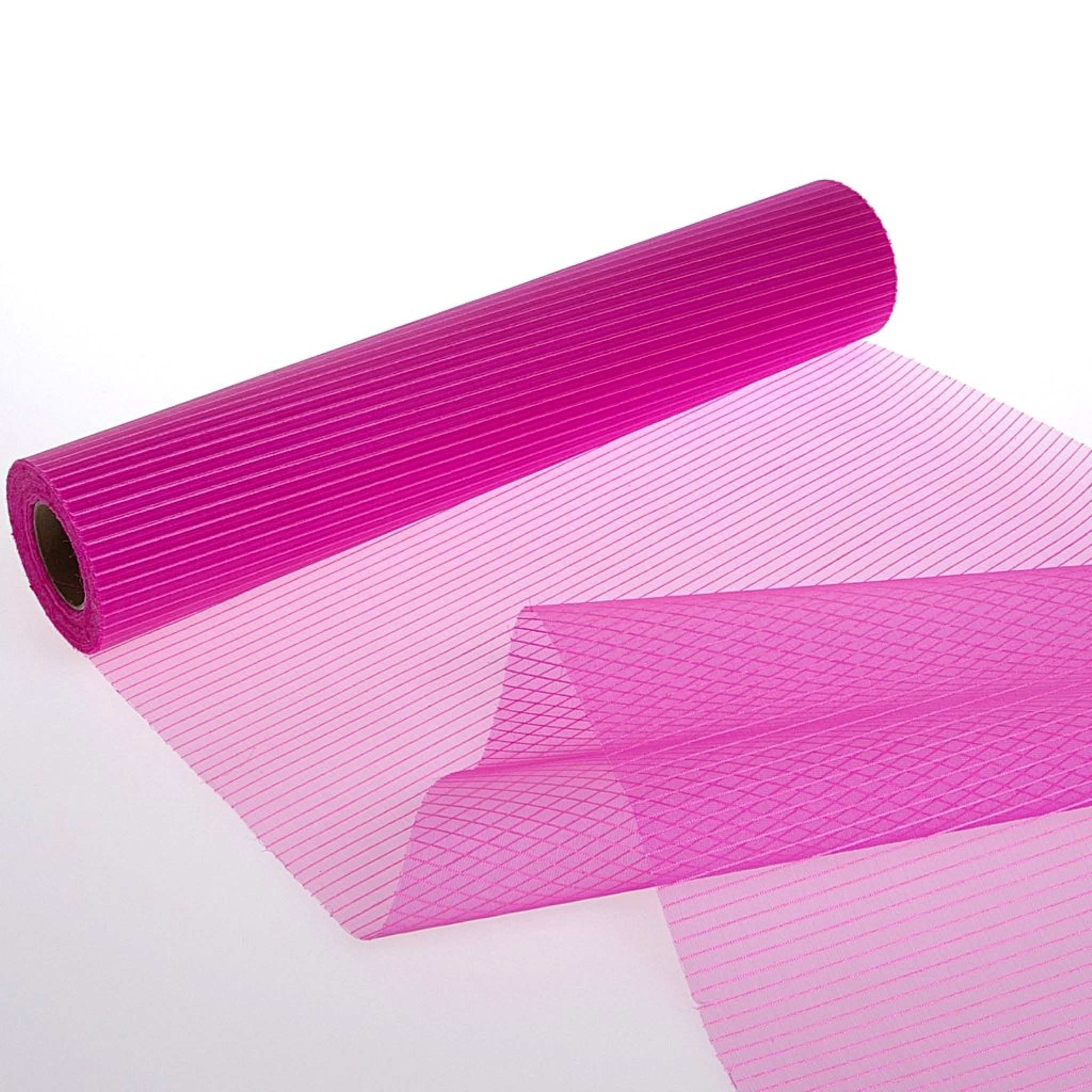 Tischläufer Tischläufer Organza mit Web-Streifen - pink - 280mm 15m - 70 280 019