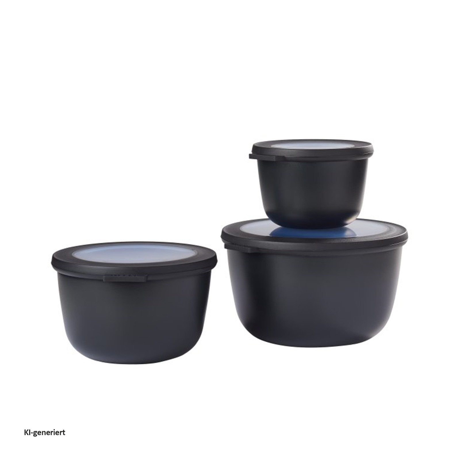Mepal Frischhaltedose Frischhaltedosen Set Cirqula Rund 3-teilig, Polypropylen, (Set, 3-tlg., 3 Dosen mit Deckel), Mikrowellendose Vorratsdose