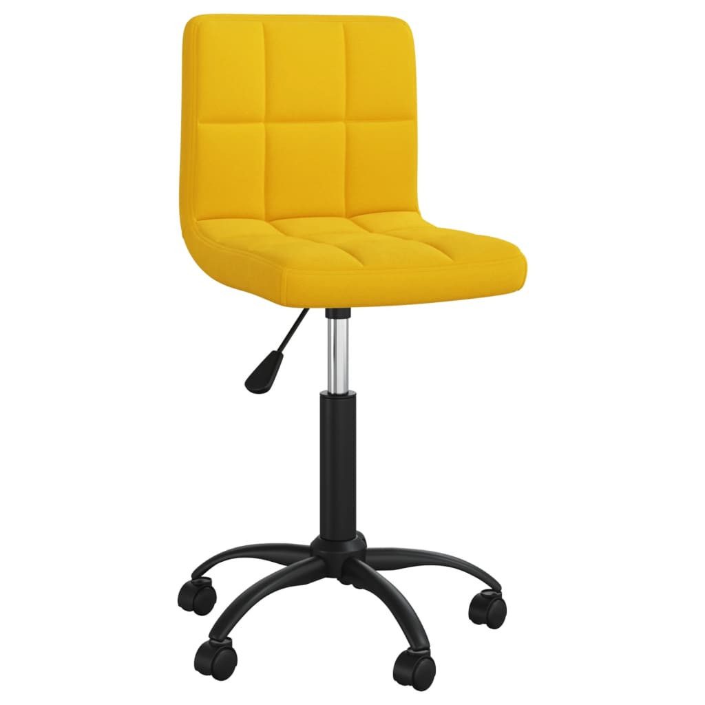 vidaXL Esszimmerstuhl Esszimmerstuhl Drehbar Senfgelb Samt (1 St)