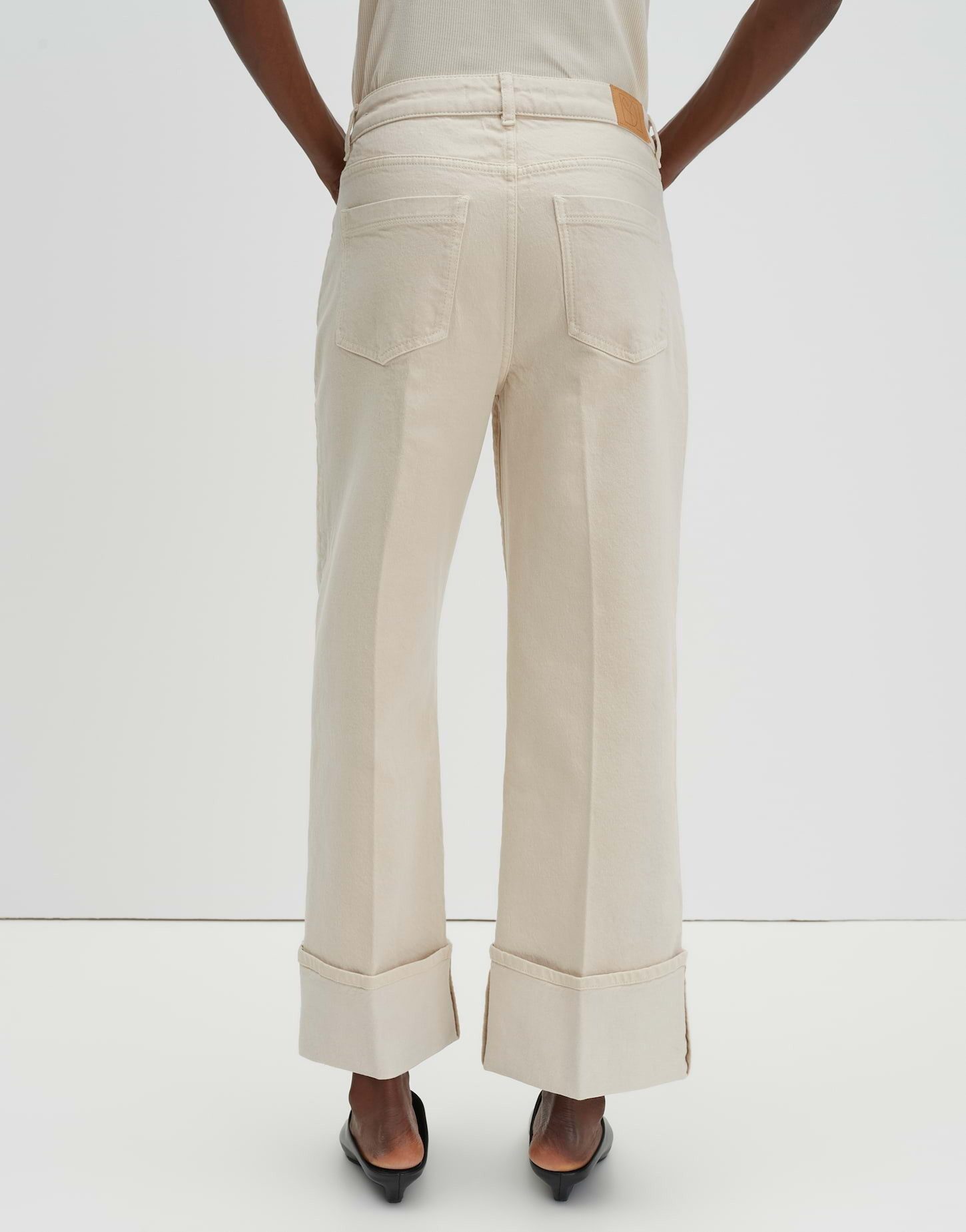 someday Relax-fit-Jeans Corah turn up sleek Mid Rise, Bügelfalten und Aufschlag am Saum