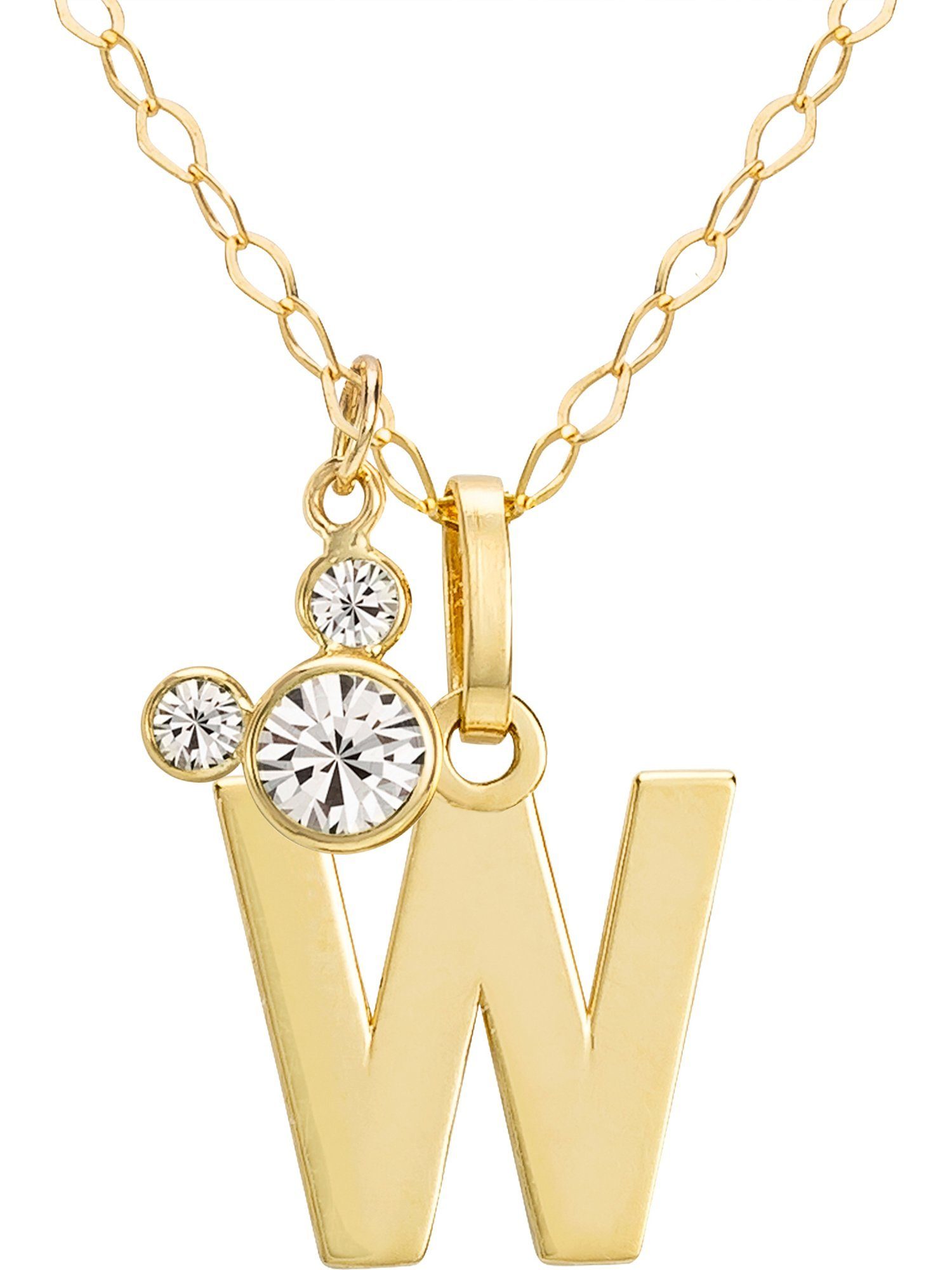 Kristall Mädchen-Kinderkette Collier 375er Disney DISNEY Gelbgold Jewelry