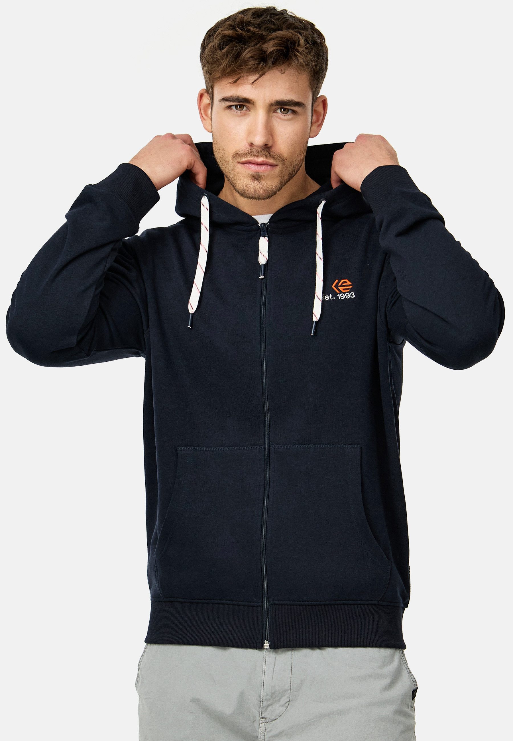 Indicode Kapuzensweatjacke Herren INHoward Hoodie Sweatjacke Herrenjacke