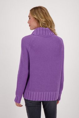 Monari Rollkragenpullover Oversized Rollkragen Pullover aus Baumwolle