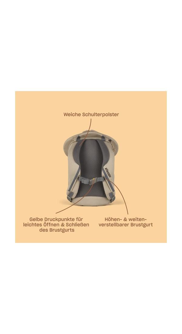 Affenzahn Kinderrucksack Kleiner Freund, mit personalisierbarer Ziehzunge