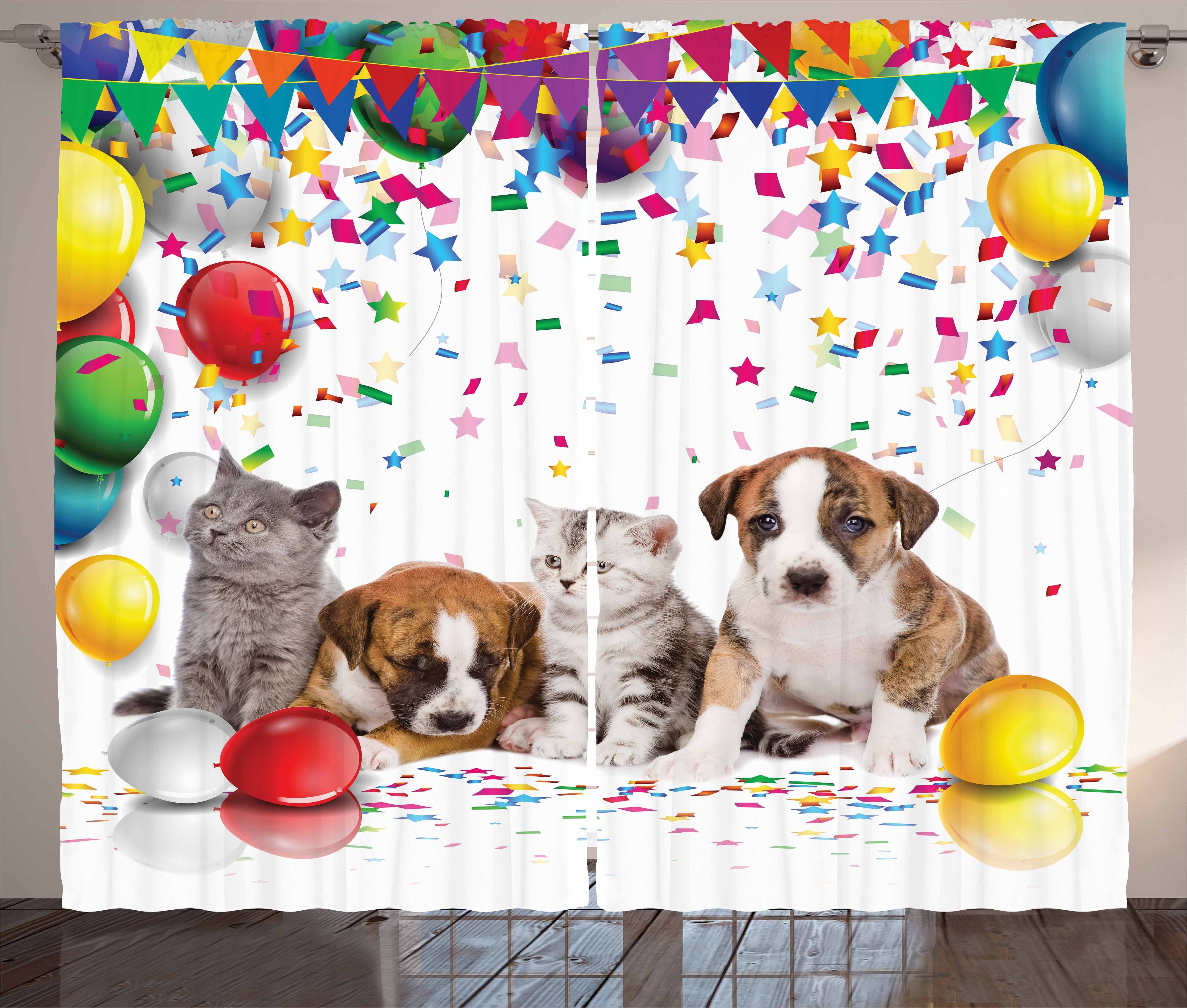 Haken, Geburtstag Gute und Abakuhaus, Hund Alles Schlaufen Katze Vorhang Kräuselband Partei Gardine Zum mit Schlafzimmer und