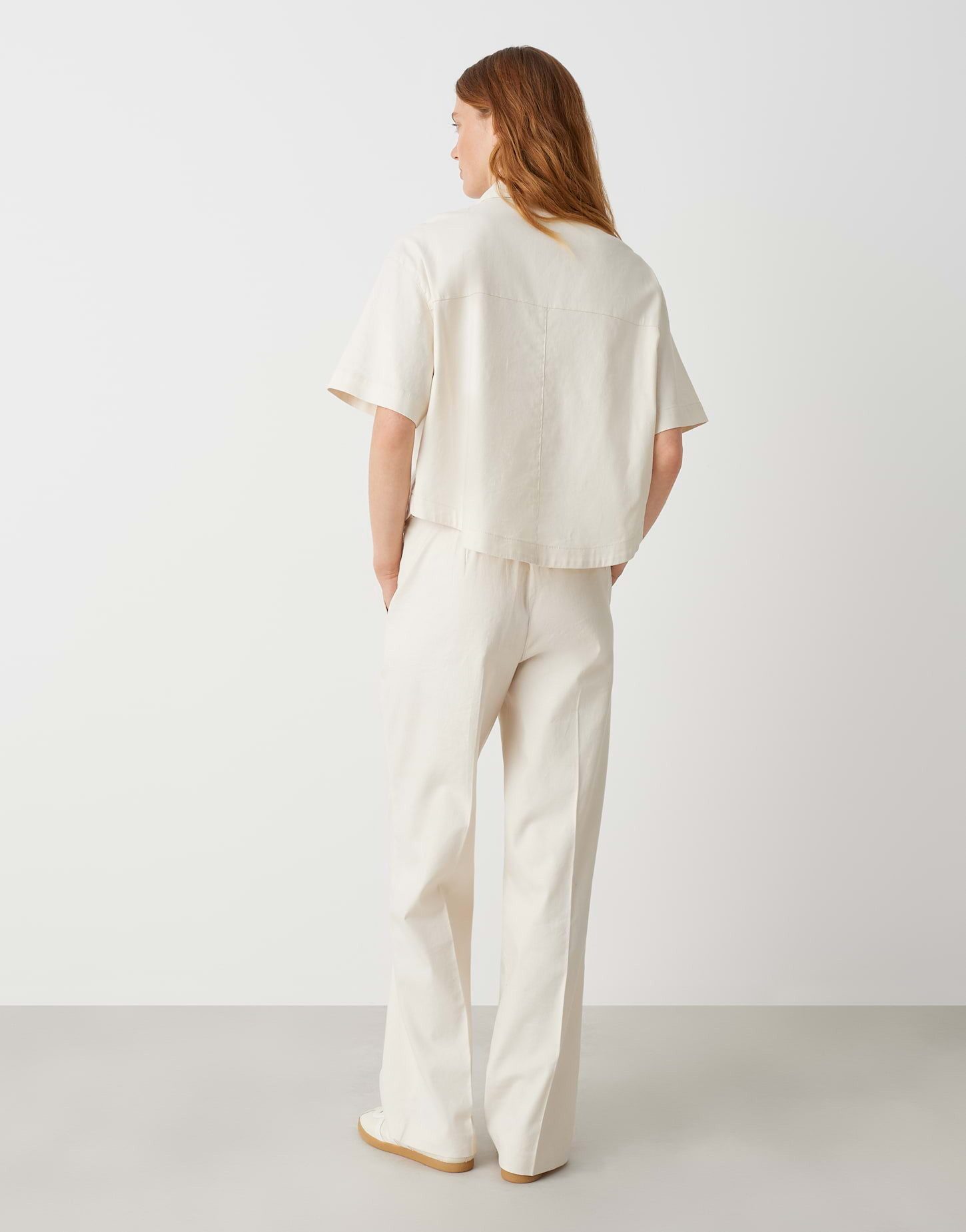OPUS Kurzarmbluse FRINGO Boxy Fit aus Leinen Mix günstig online kaufen
