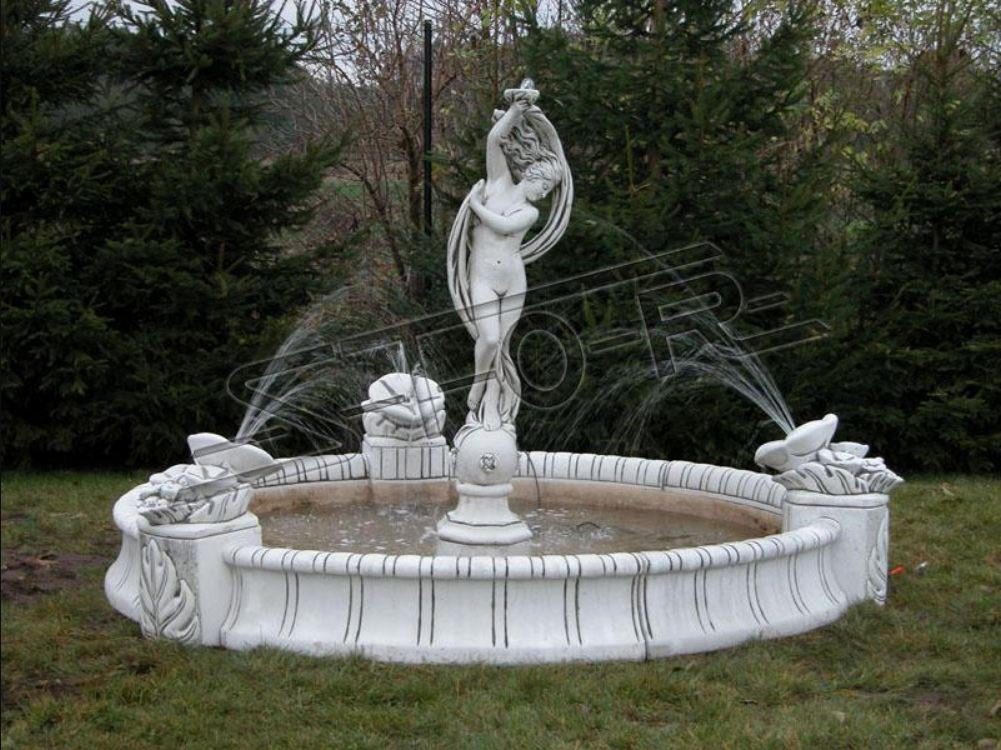 JVmoebel Skulptur Figur Wasser Figur Skulptur Säulen Garten Statue Statuen XXL