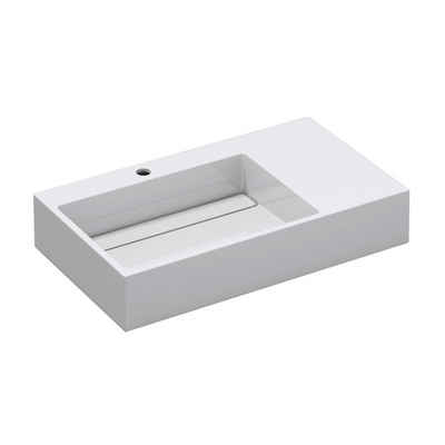 doporro Waschbecken »doporro Design Waschbecken Colossum12 in weiß aus Gussmarmor als Aufsatzwaschbecken und Hängewaschbecken geeignet«