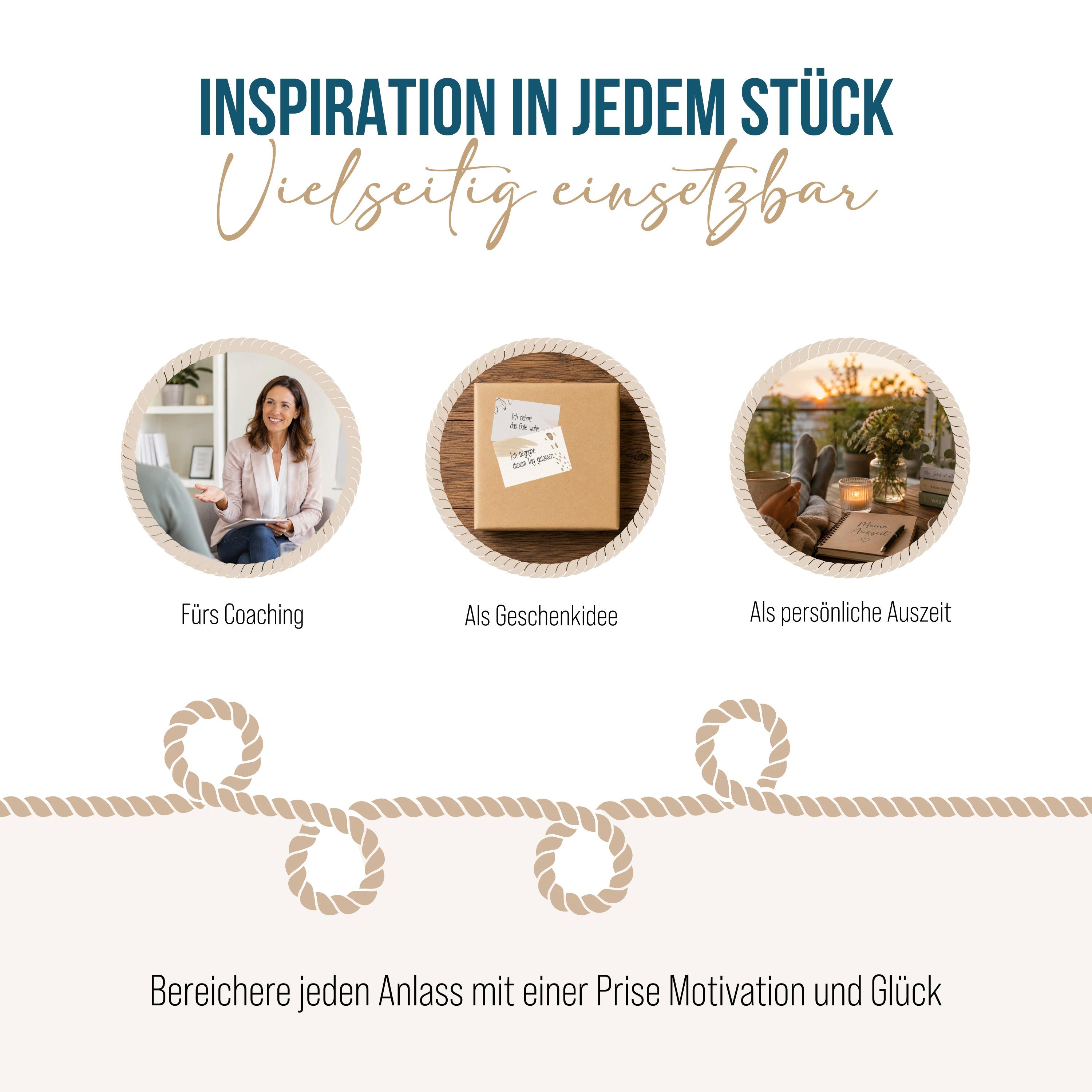 Logbuch-Verlag Klappkarte 24 Affirmationskarten für Erwachsene – Achtsamkeit im Boho-Design – Bild 4 von 5