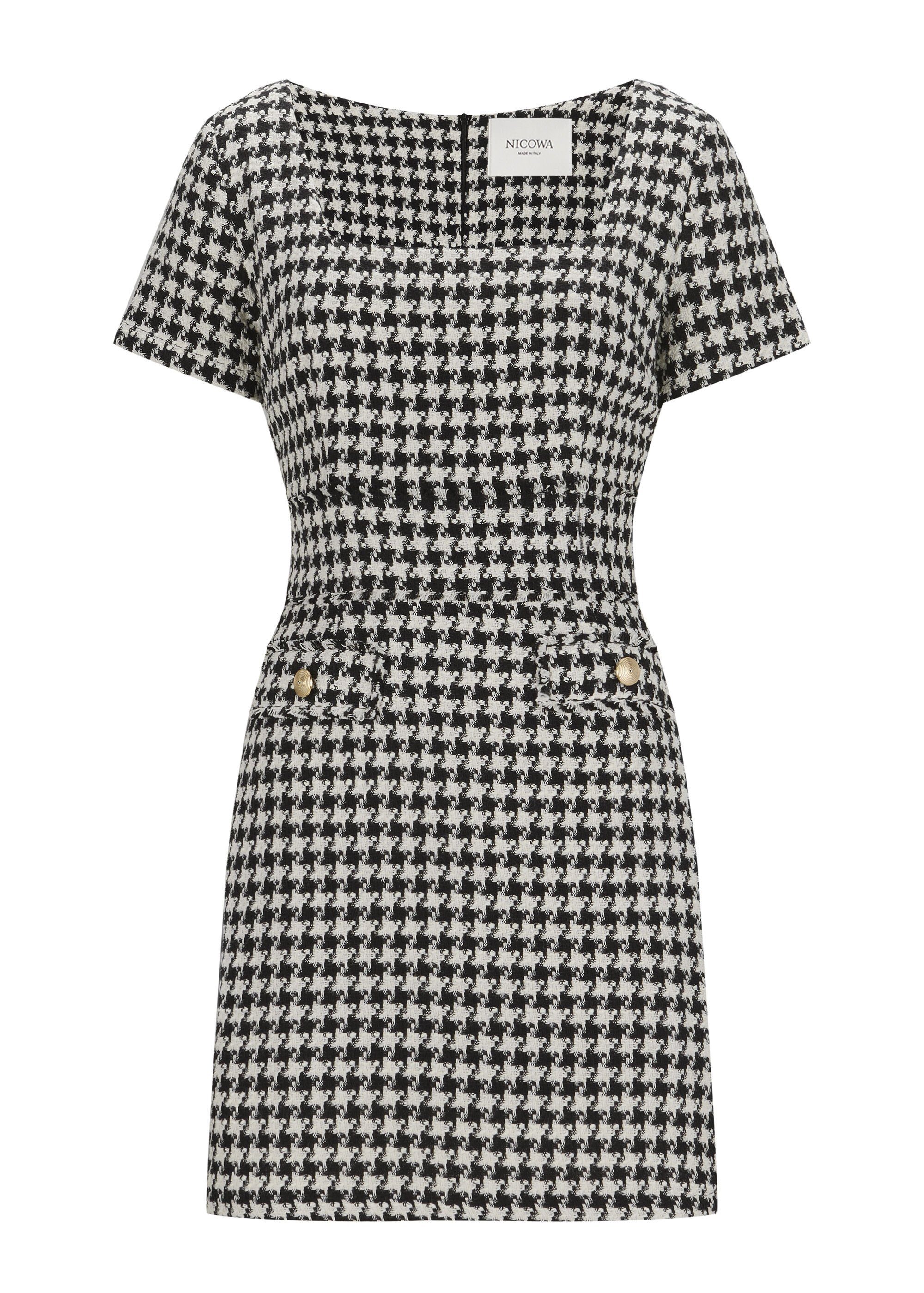 Nicowa A-Linien-Kleid VANTREA (1-tlg) aus italienischem Boucle-Stoff