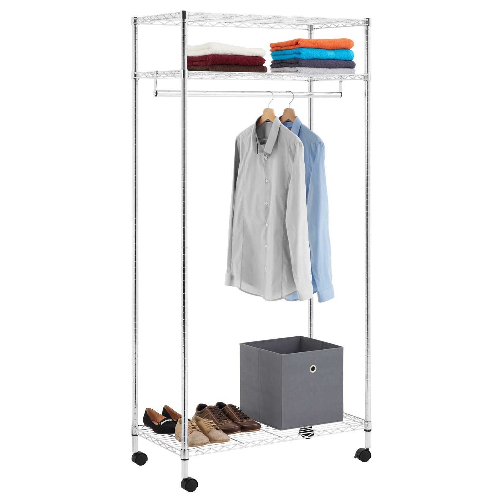 IDIMEX Garderobenständer BRINDISI, Garderobenwagen BRINDISI Chrom, günstig online kaufen