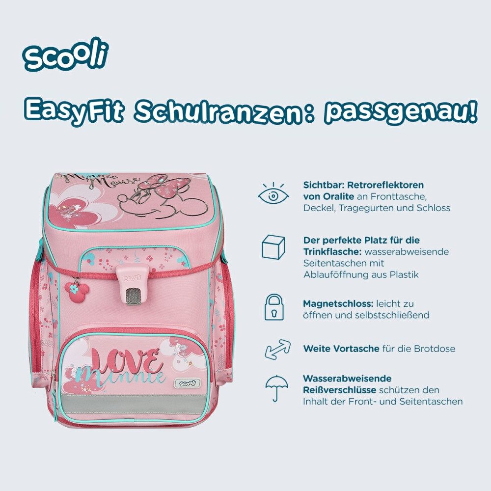 Scooli Schulranzen 1.Klasse Mädchen EasyFit in unterschiedlichen Sets (6-tlg)