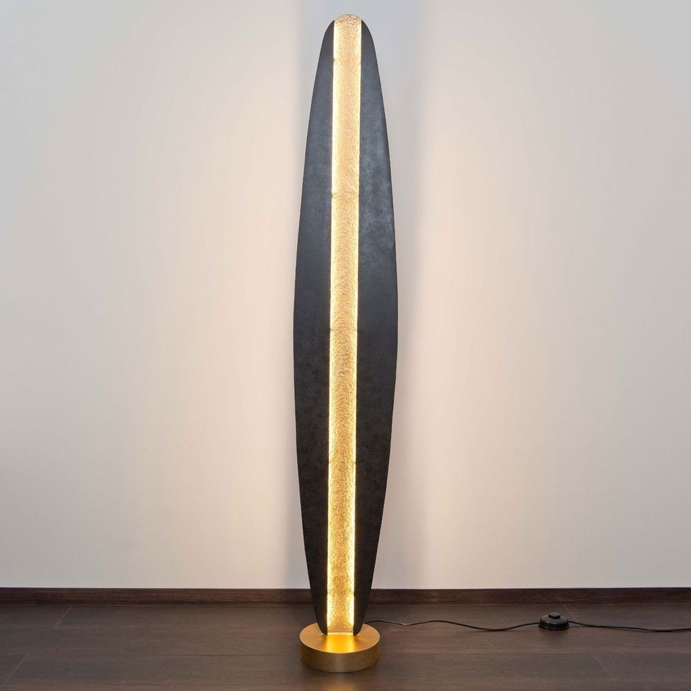 Holländer Stehlampe Simbolo Eisen Braun-Schwarz-Gold Gold, Braun, Schwarz