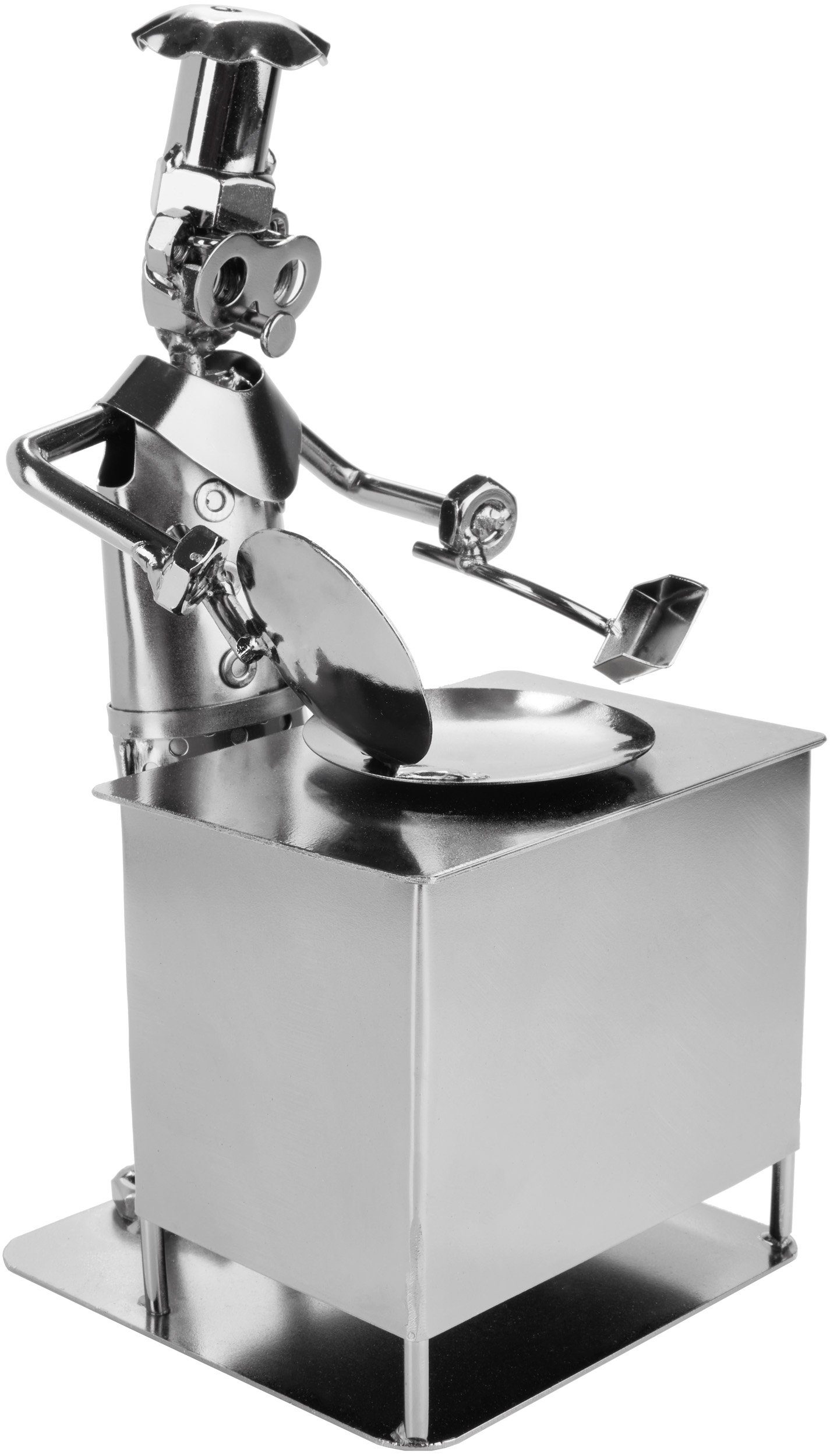 BRUBAKER Dekofigur Metallskulptur Schraubenmännchen Koch (1 St), kunstvolle günstig online kaufen