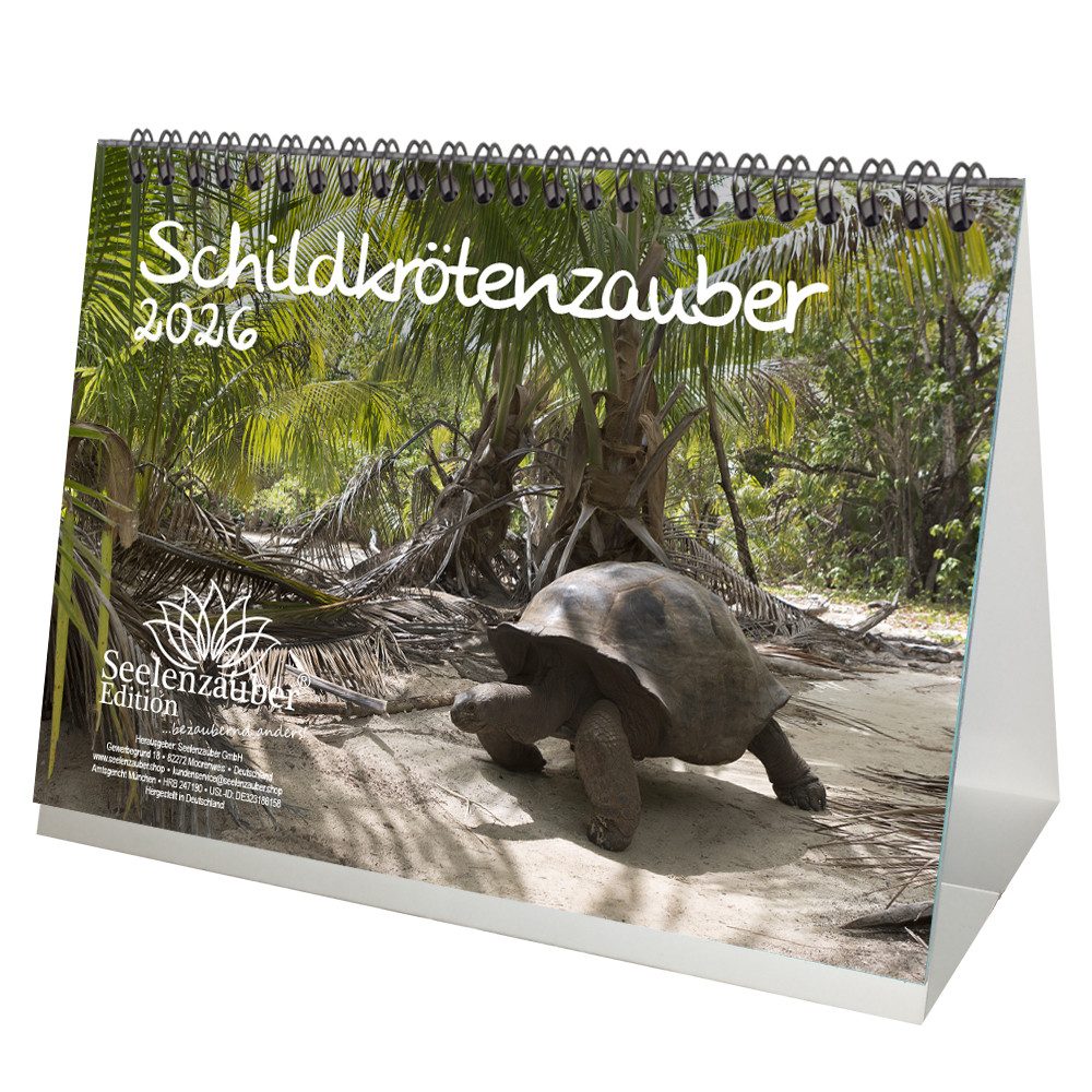 Seelenzauber Tischkalender Schildkrötenzauber DIN A5 Tischkalender für 2026 Schildkröten