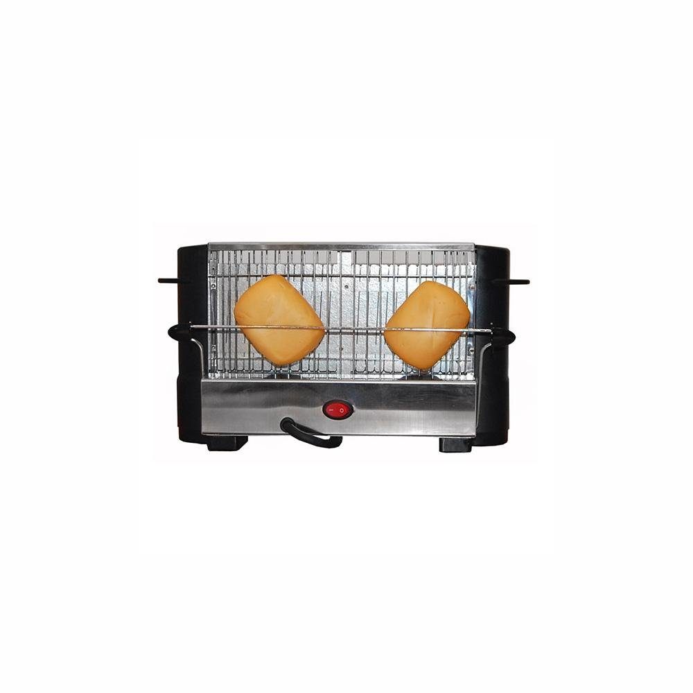 Comelec Toaster Toaster COMELEC TP-7713 7714 800W Schwarz Rostfreier Stahl für Toast, 800 W