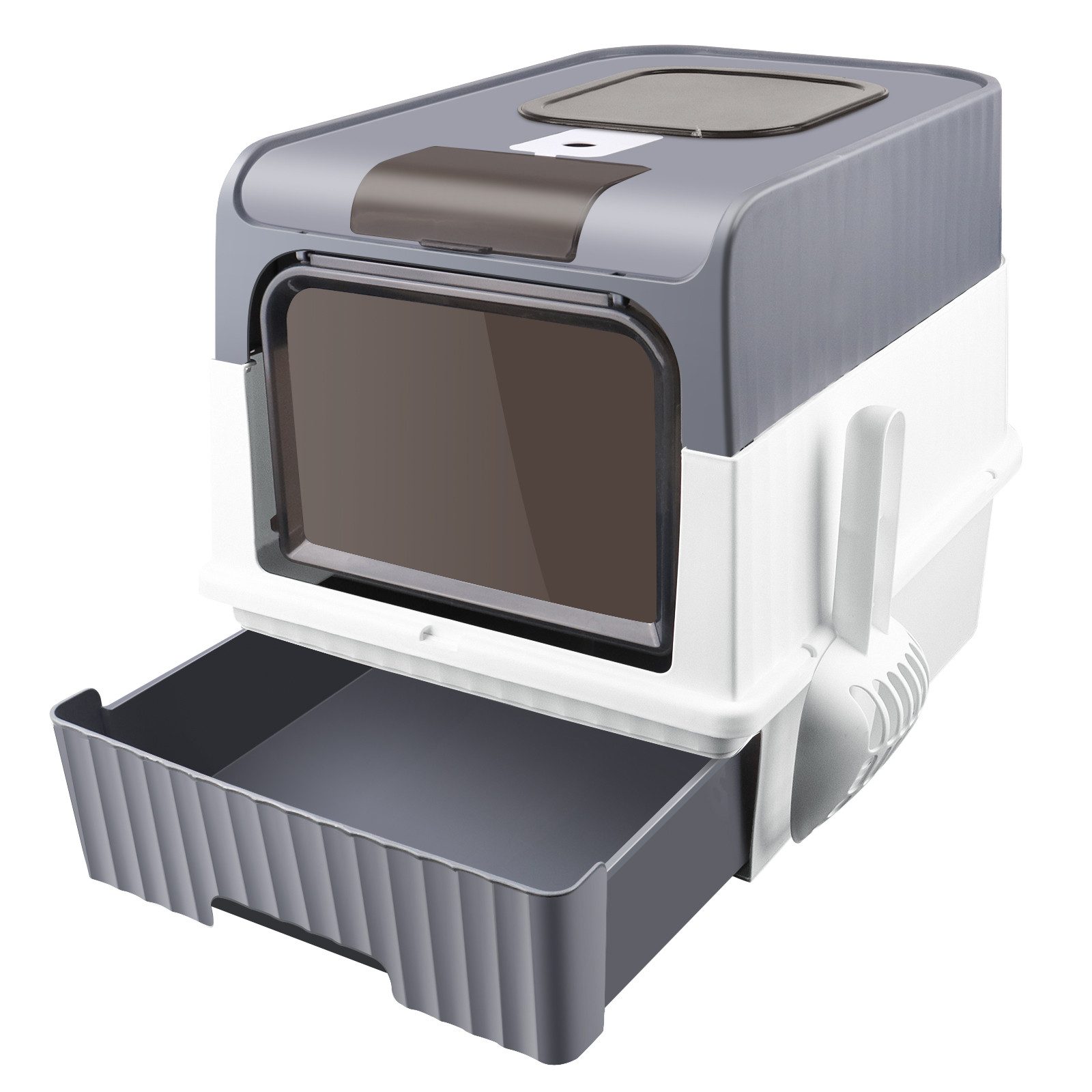 JEOBEST Katzentoilette Katzenklo Faltbare, Katzentoilette, mit Deckel, ausz günstig online kaufen