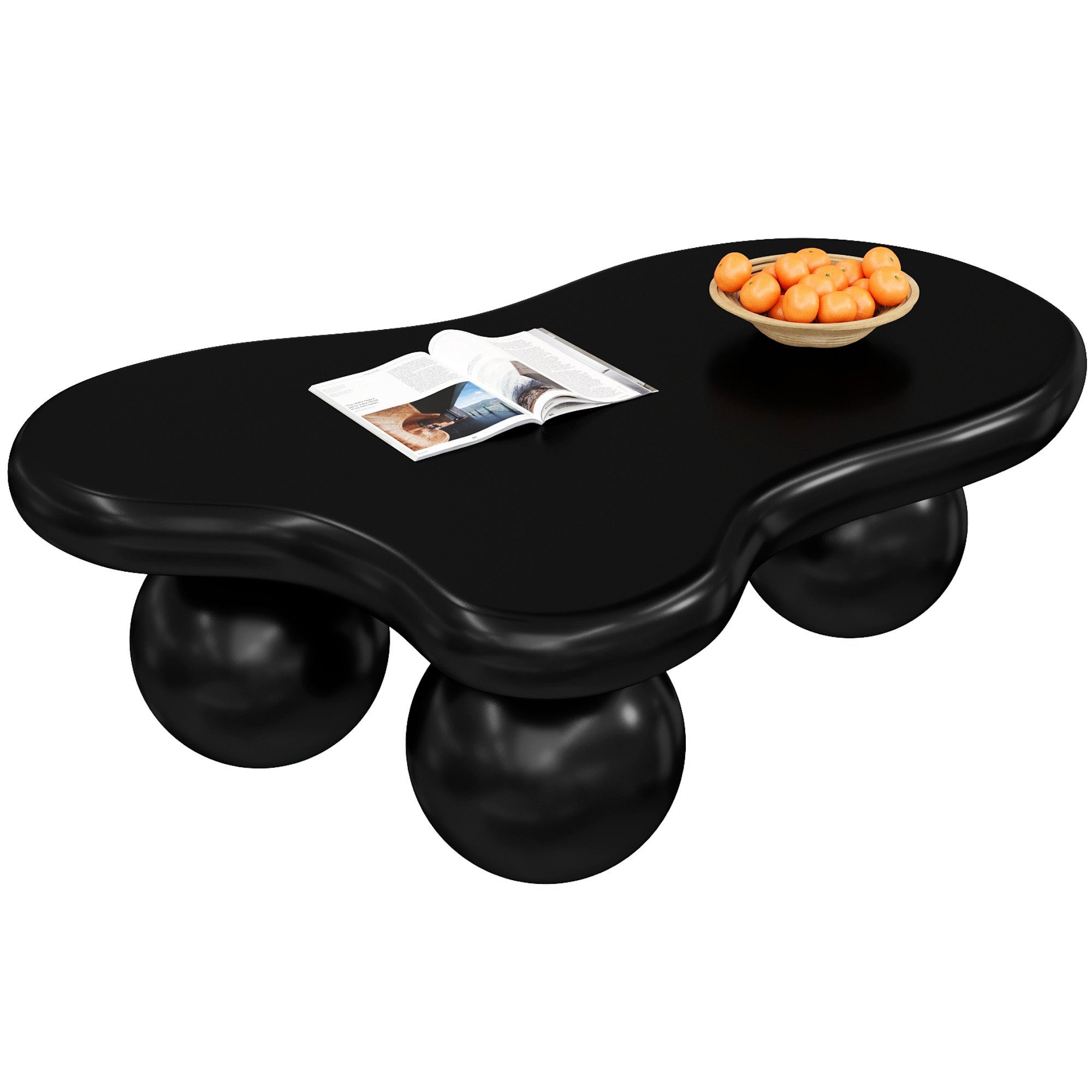 OKWISH Couchtisch Wolkenform+Rundbein-Design (Satztisch, Wohnzimmertisch, B günstig online kaufen