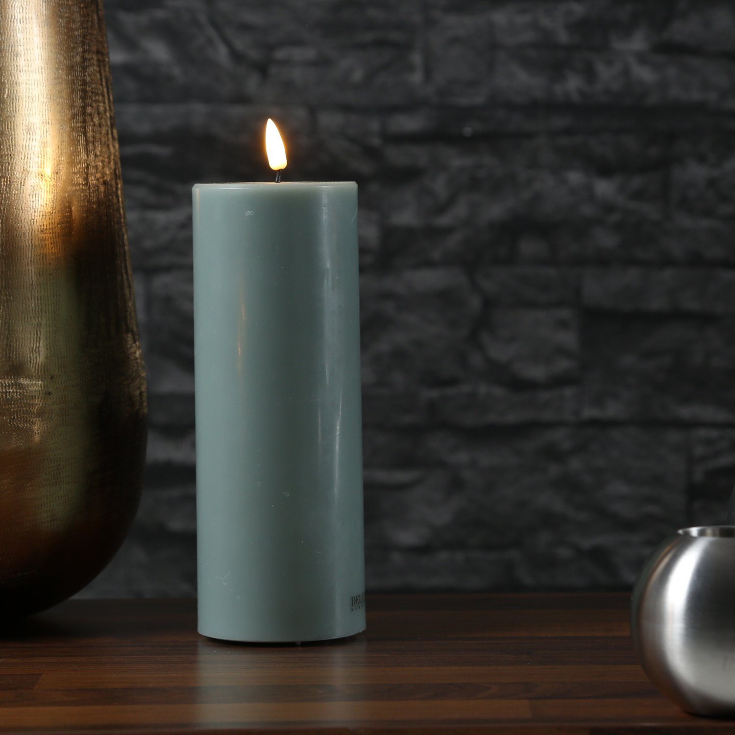 Deluxe Homeart LED-Kerze LED Kerze Mia Deluxe Echtwachs flackernd H: 20cm D günstig online kaufen