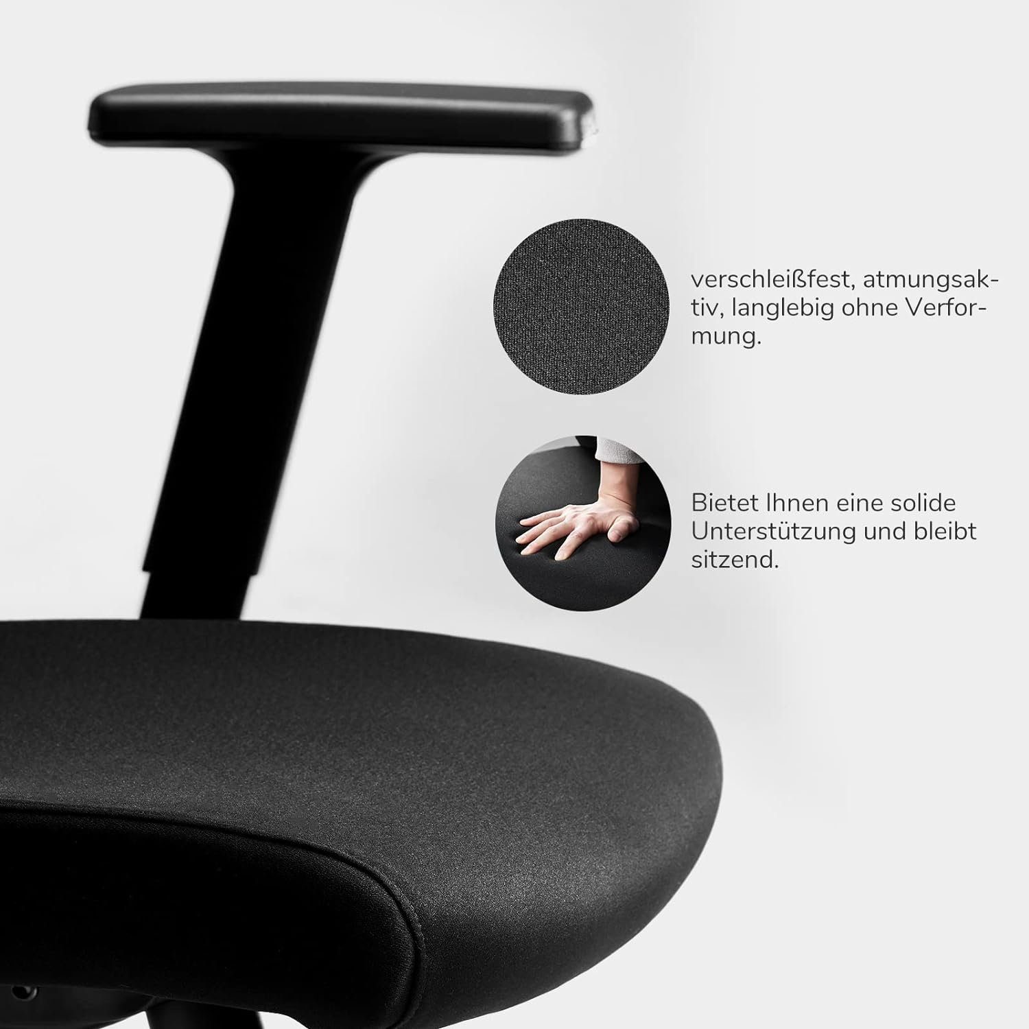 Kopfstütze Lendenwirbelstütze, Novilla mit Schreibtischstuhl 2D Verstellbarer Bürostuhl,