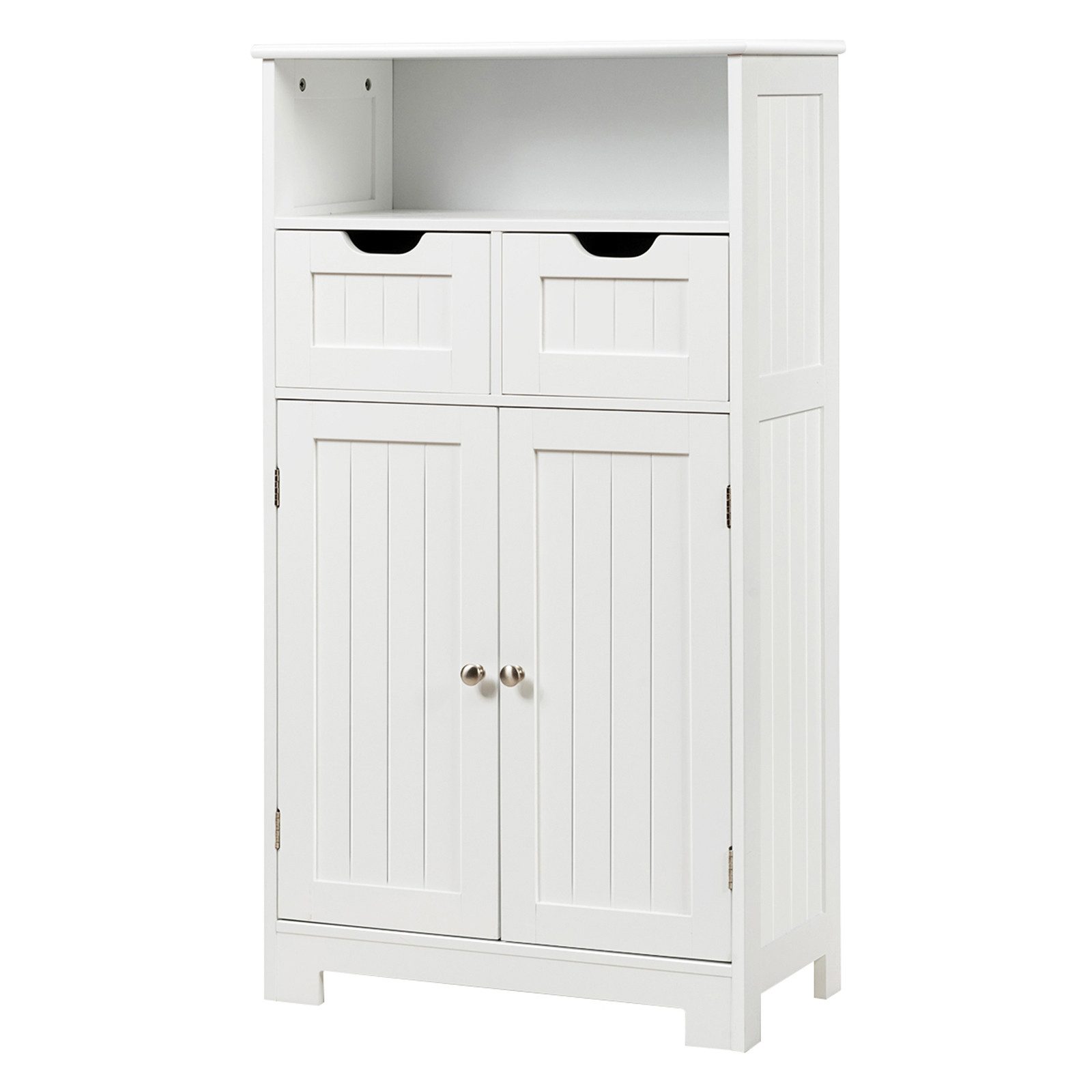 KOMFOTTEU Midischrank Badezimmerschrank 60x30x109cm,mit 2 Schubladen günstig online kaufen