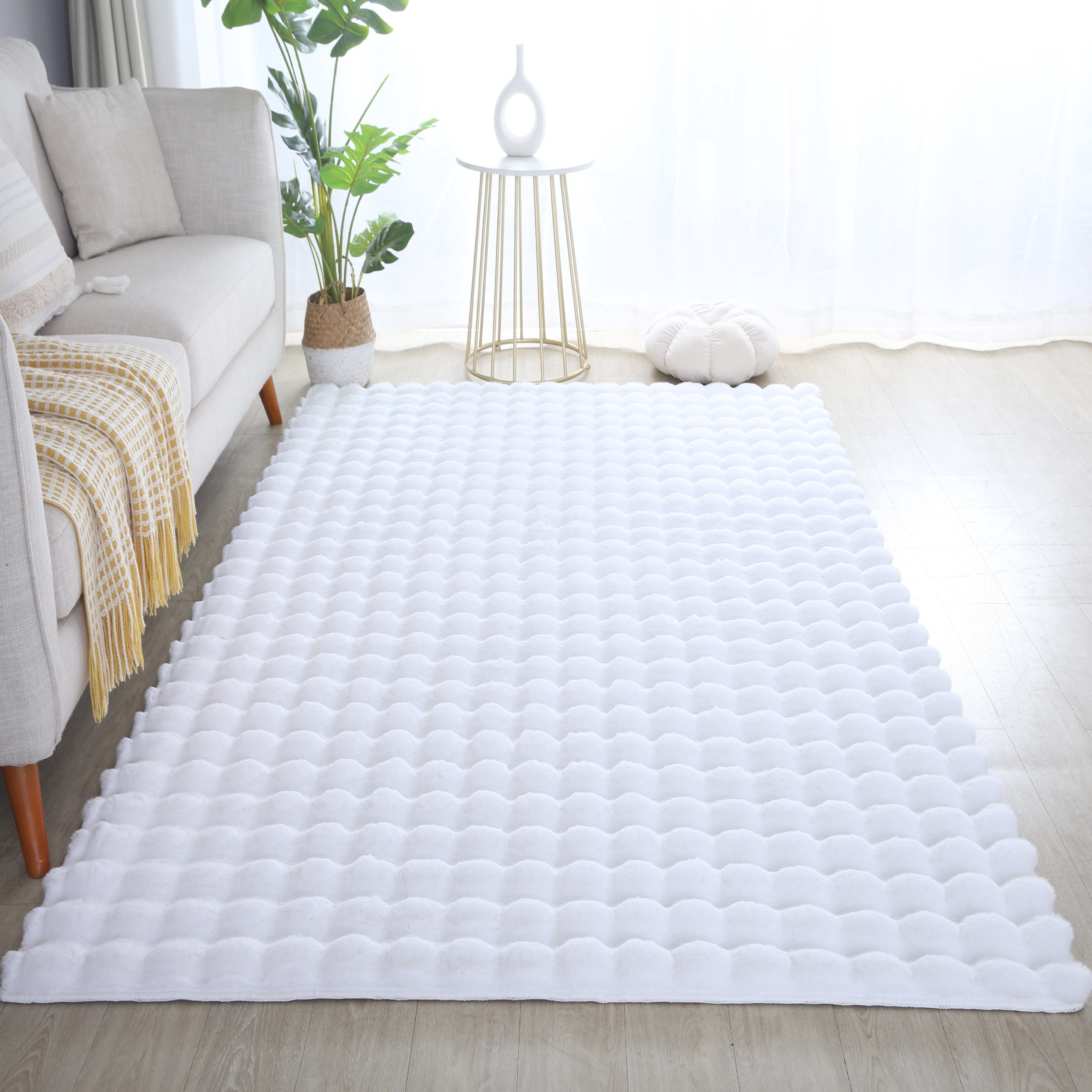 Ayyildiz Teppiche Hochflor-Teppich AMBIANCE 5110, auch als Läufer, rechteckig, Höhe: 25 mm, Fell Haptik / Besonders weich / Dicker Flor / Pflegeleicht