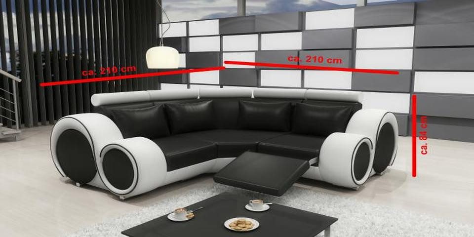 JVmoebel Ecksofa Elegantes Ledersofa mit USB-Anschlüssen und modernem Design, Made in Europa